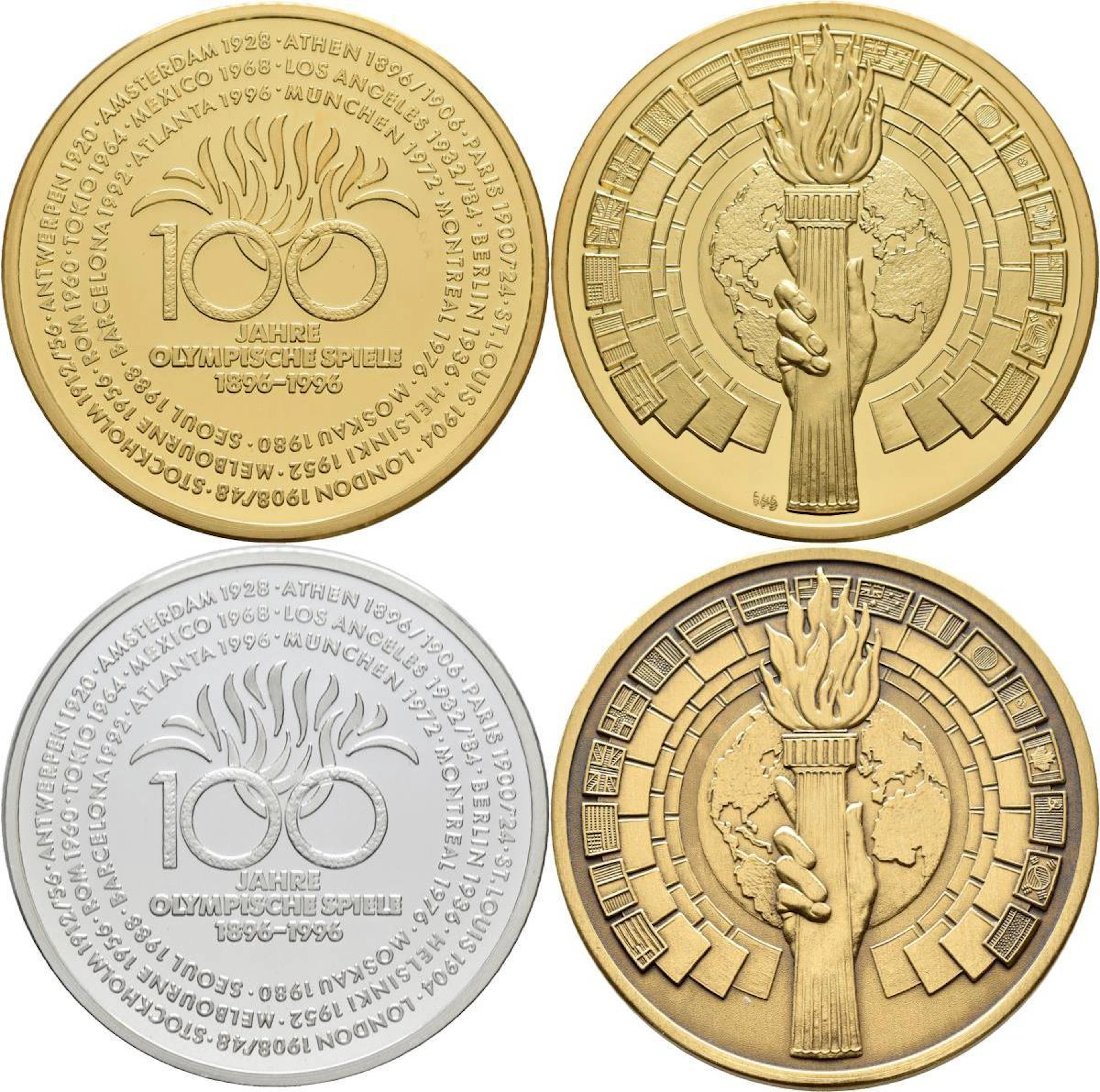 Medaillen alle Welt: 100 Jahre Olympische Spiele...