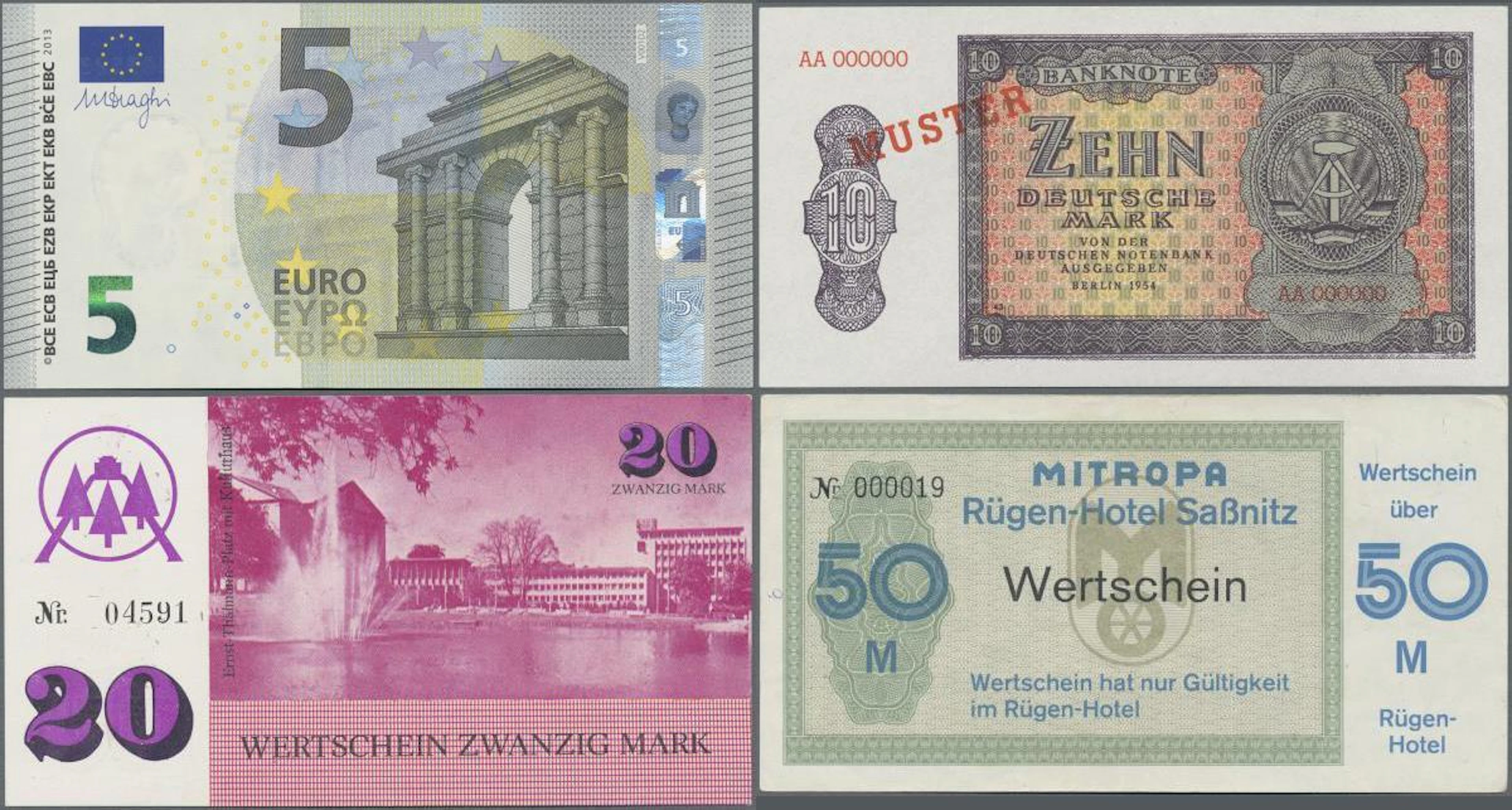 Deutschland - DDR: Album mit 181 Banknoten und diversen Gutscheinen DDR