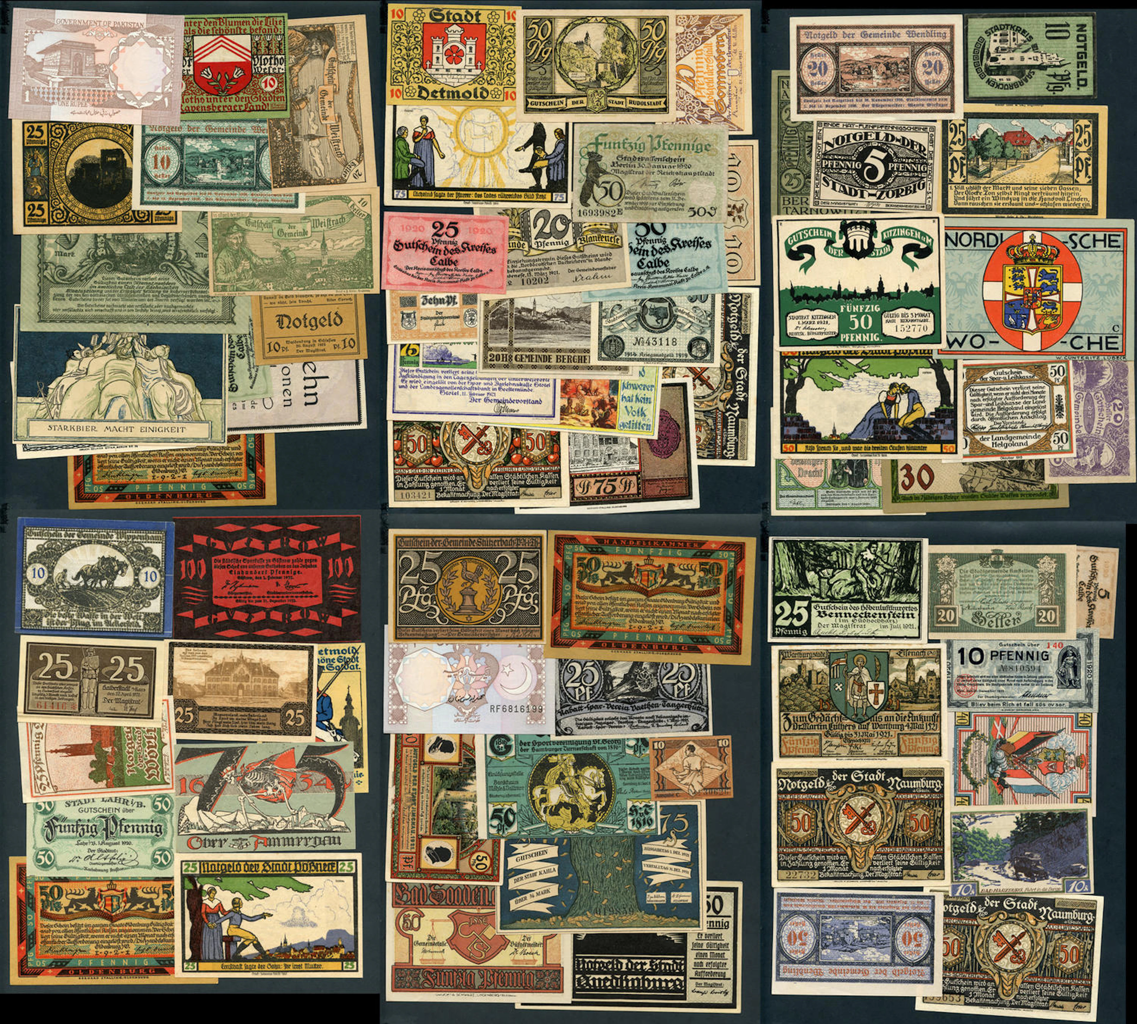 Lote de 111 billetes mundiales diferentes