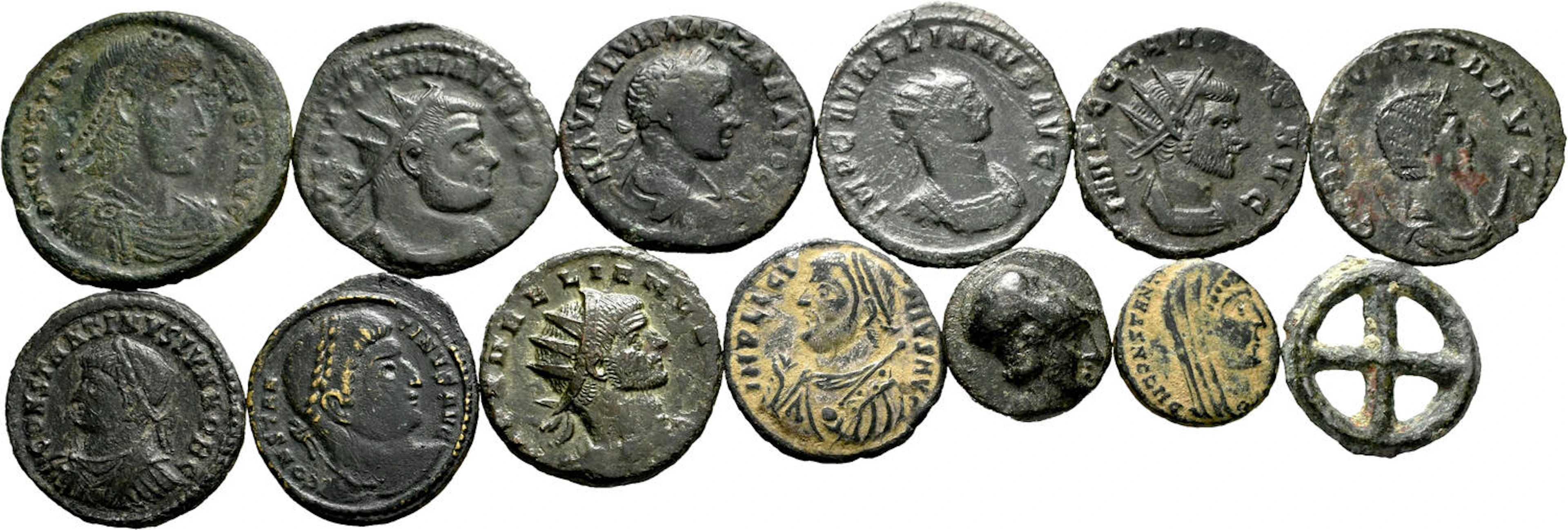 Lote de 14 monedas época antigua