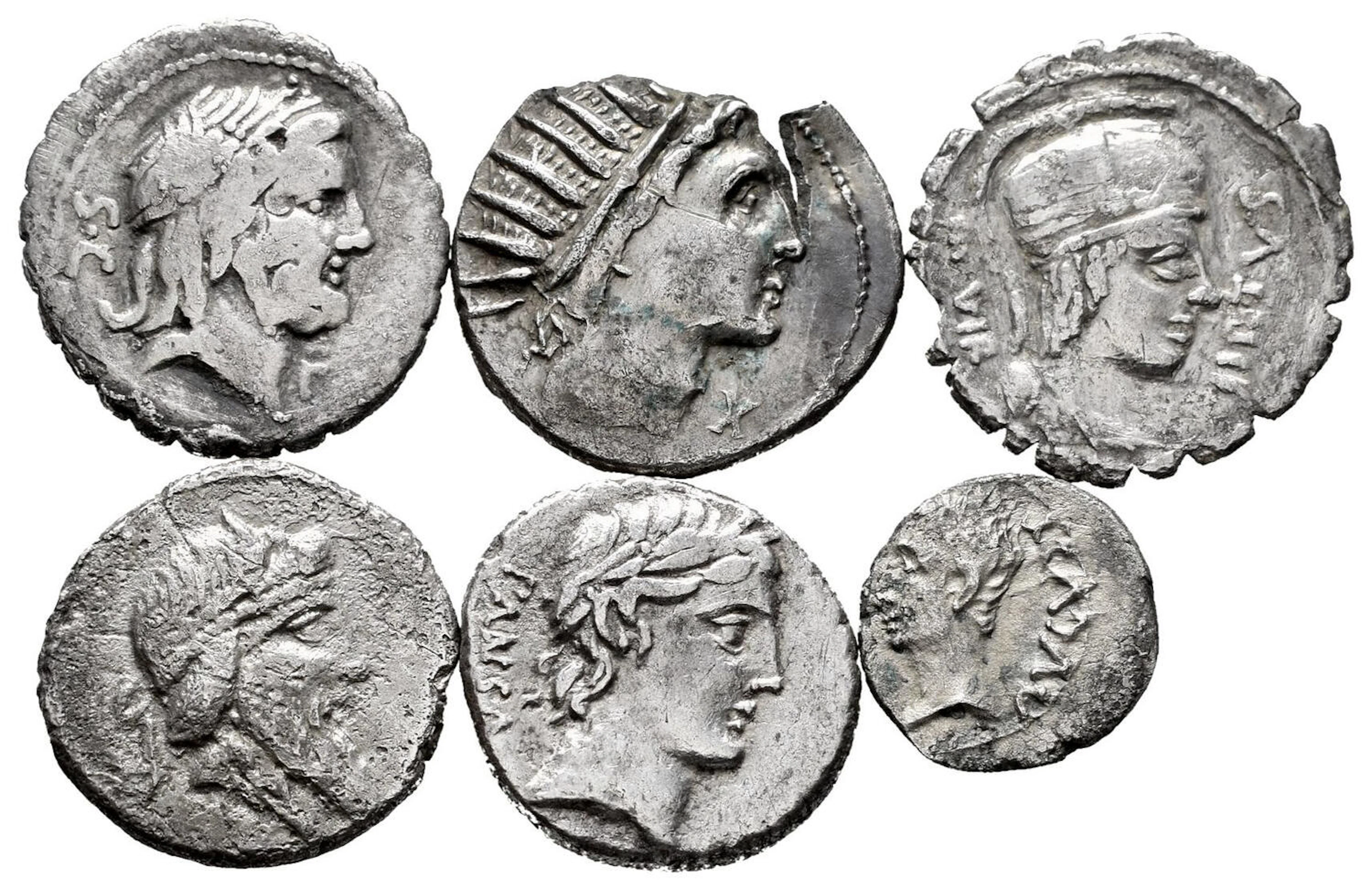 Lot of 6 coins from the Roman Republic