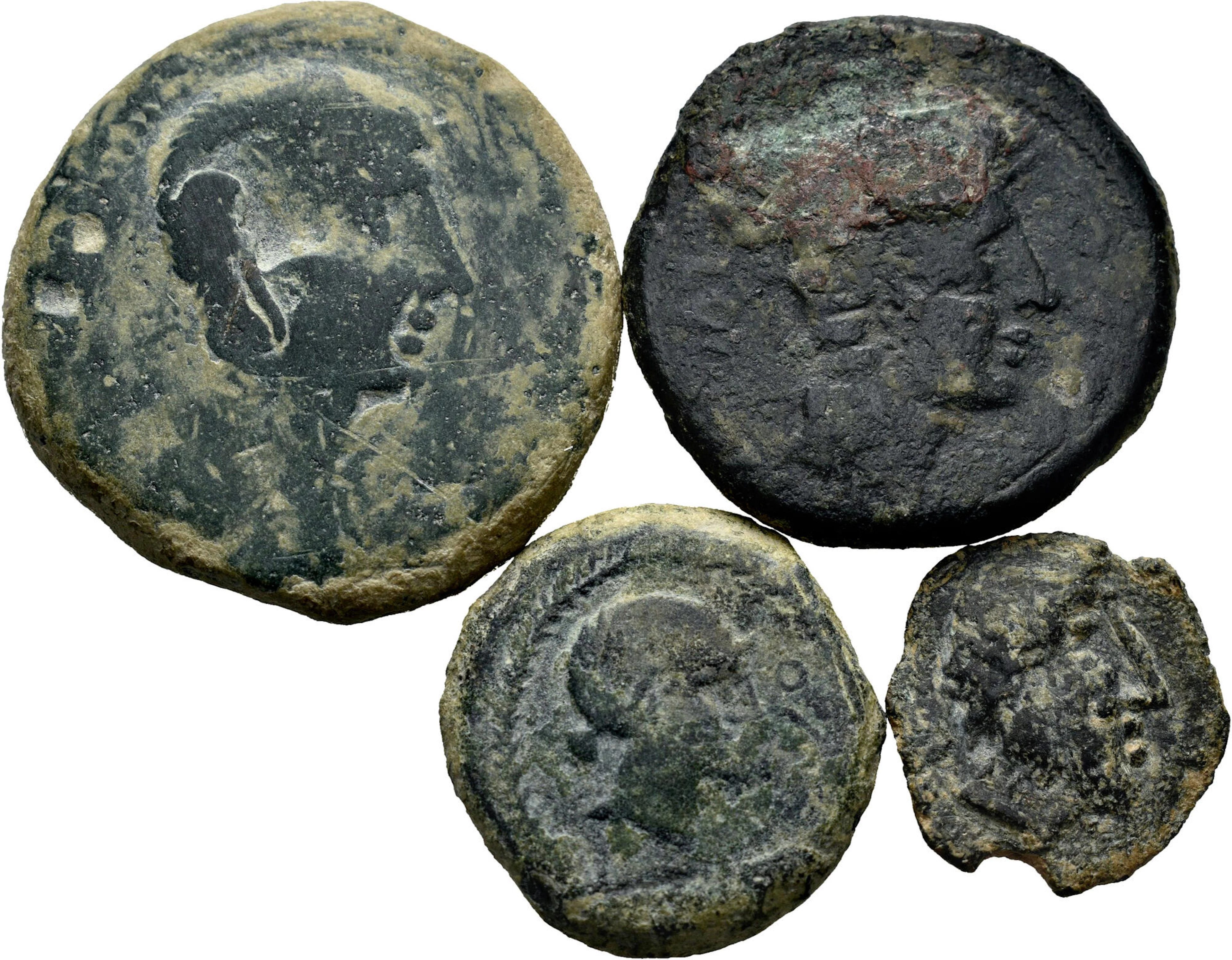Lot of 4 coins from ancient Hispania