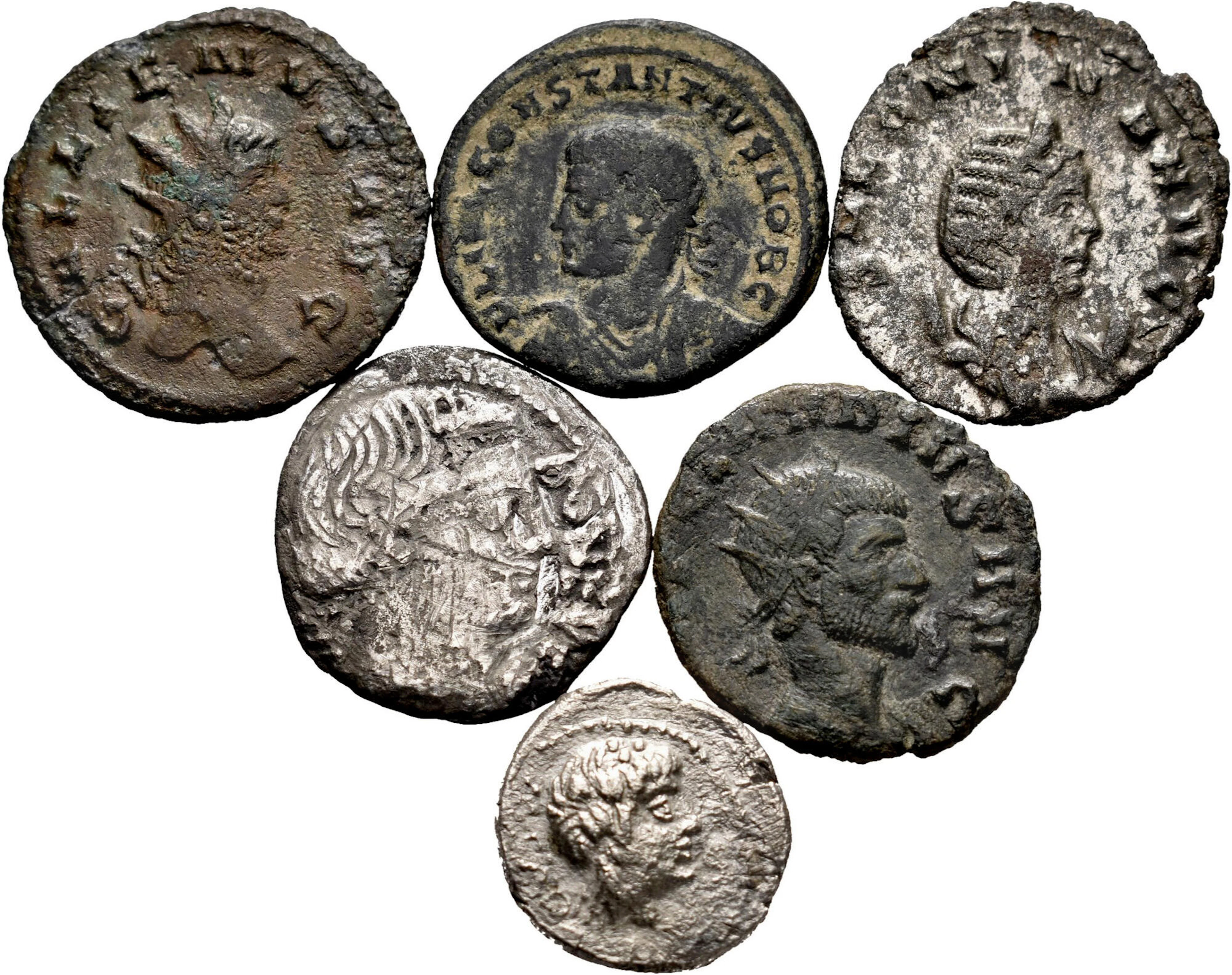Lot of 6 coins from the Roman Empire