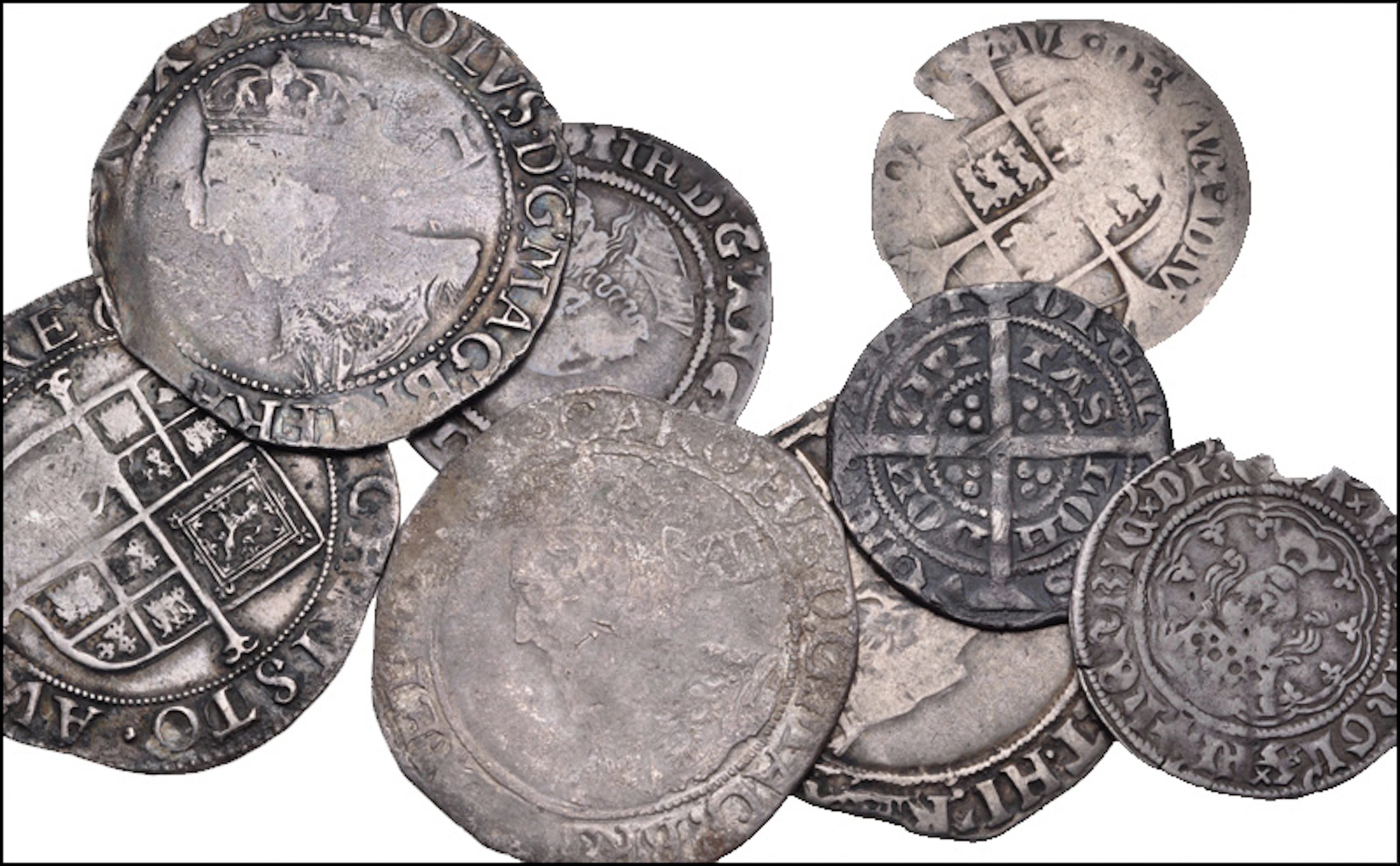 BRITISH. Hammered. Miscellaneous Rulers. Lot of seven (8) AR denominations.