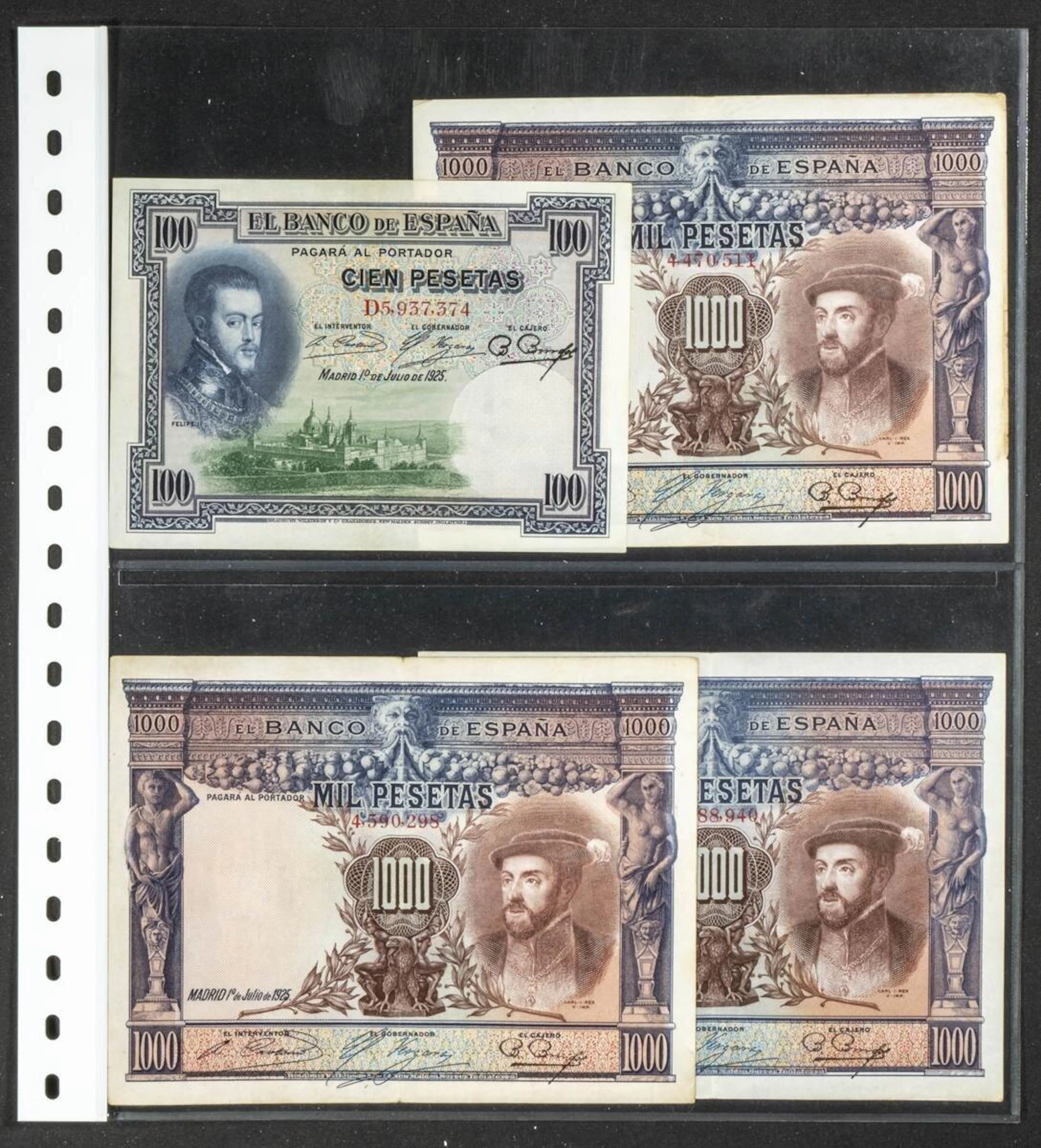 Muy interesante resto de colección de más de 200 billetes...