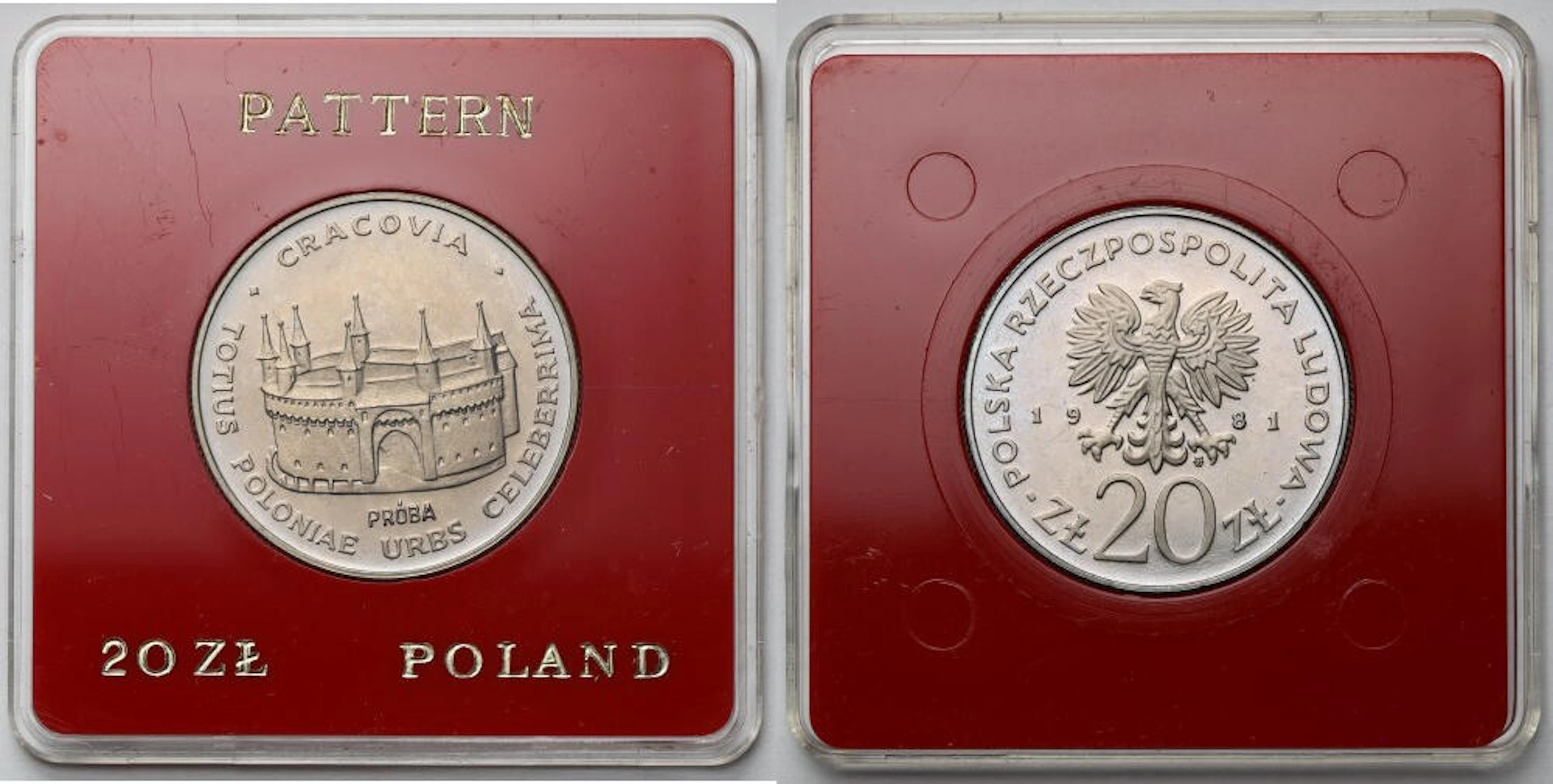 Próba CuNi 20 złotych 1981 Barbakan