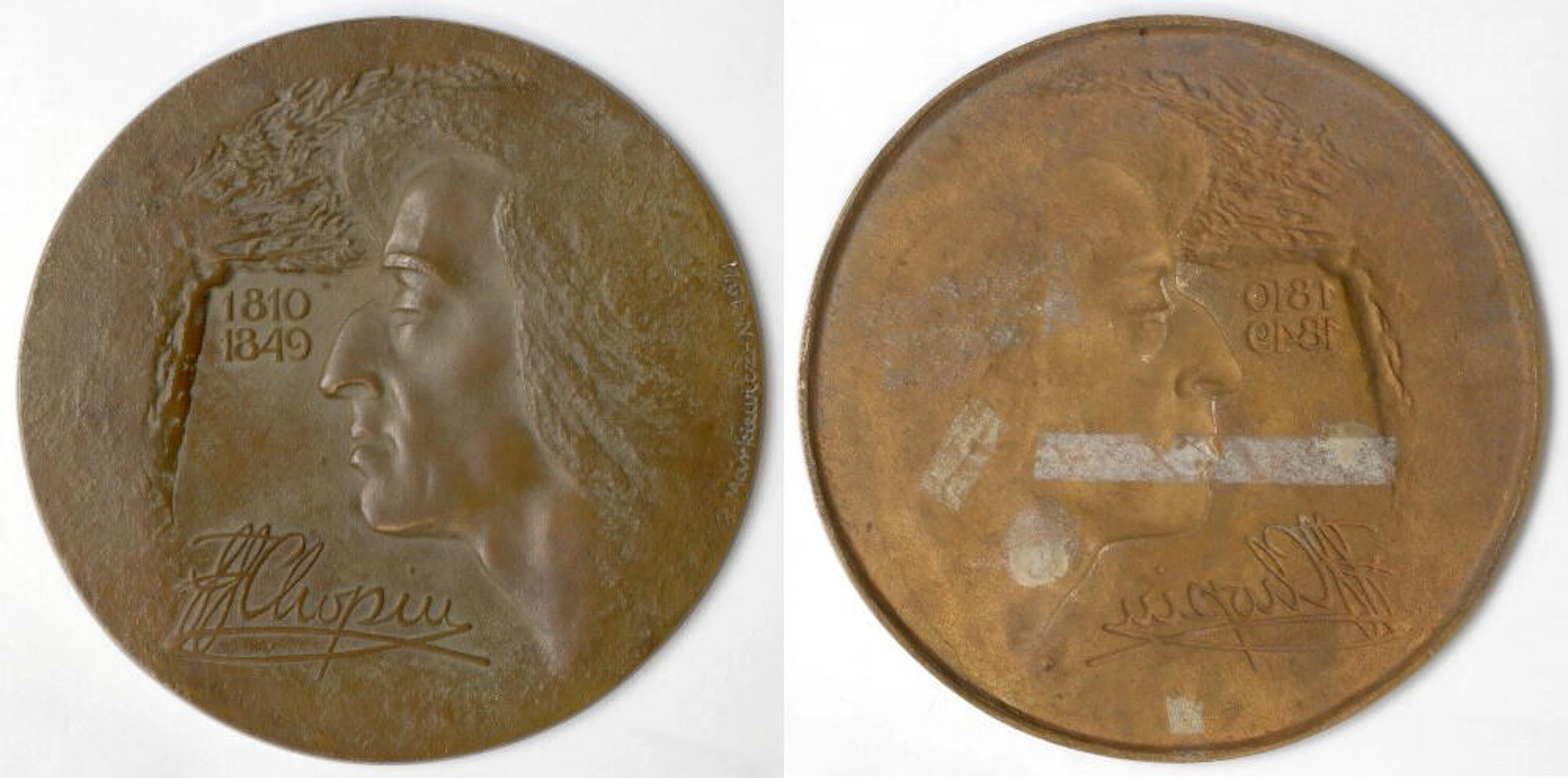 Medalion (20cm) Fryderyk Chopin 1971 (Markiewicz-Nieszcz) - piękny