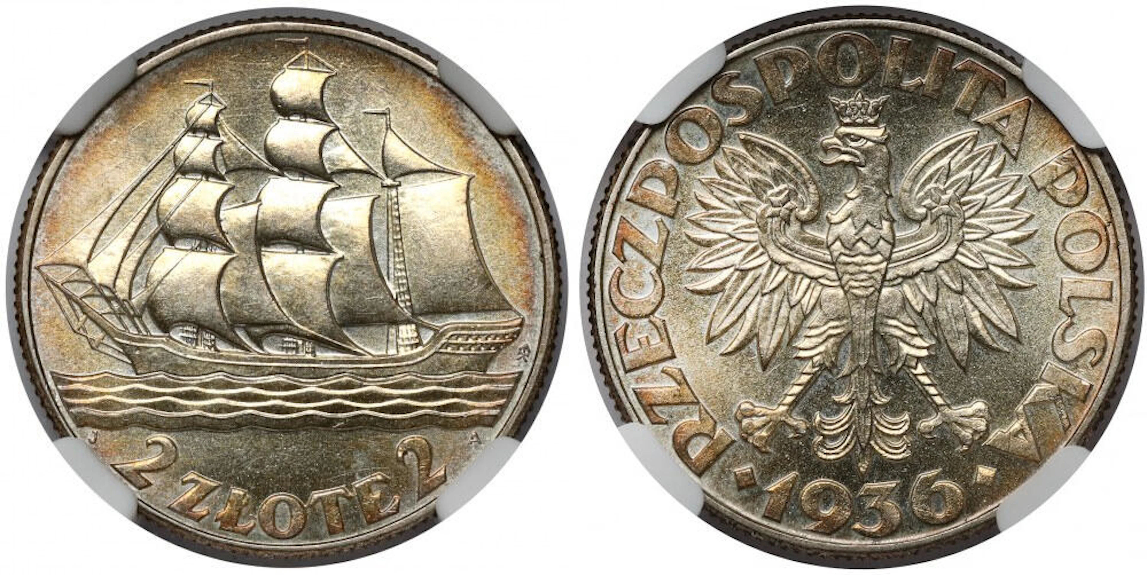 Żaglowiec 2 złote 1936