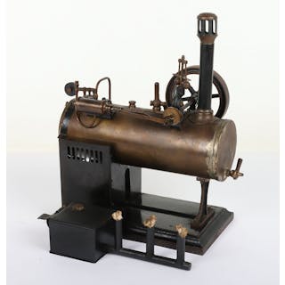 A good Doll et Cie Overtype stationary live steam engine, German 1920s