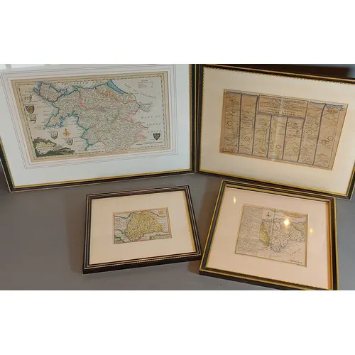 A coloured map of North Wales together with two maps of Devo... | Barnebys