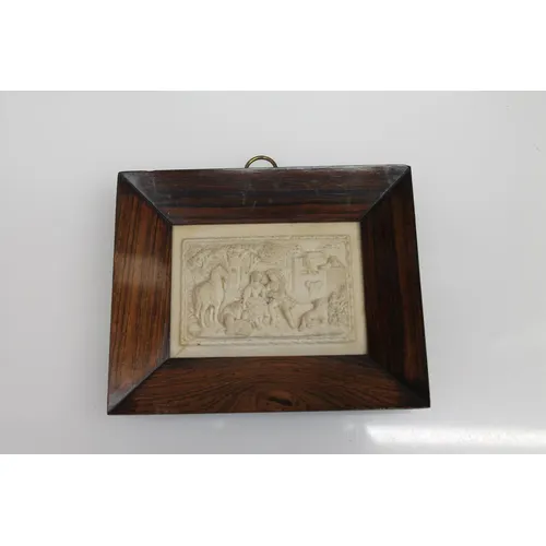 Miniature relief plaster panel depicting a classical scene w... | Barnebys