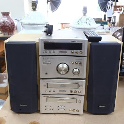A Technics stacking stereo system, with CD and tape deck, am... | Barnebys