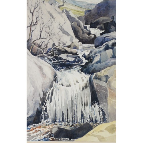 ALBERT B OGDEN (b. 1928) WATERCOLOUR ‘Waterfall, Watendlath... | Barnebys