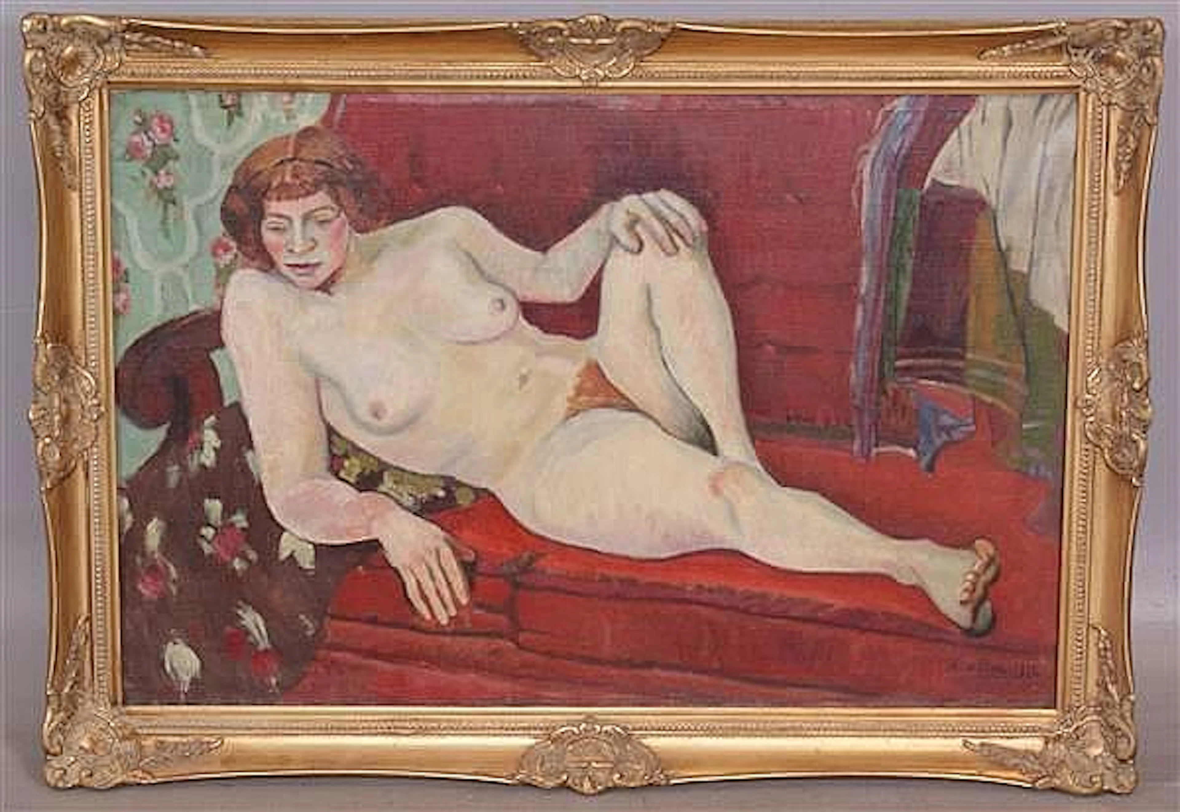 ANDRE' UTTER (1866-1948 FRENCH) OIL ON BOARD