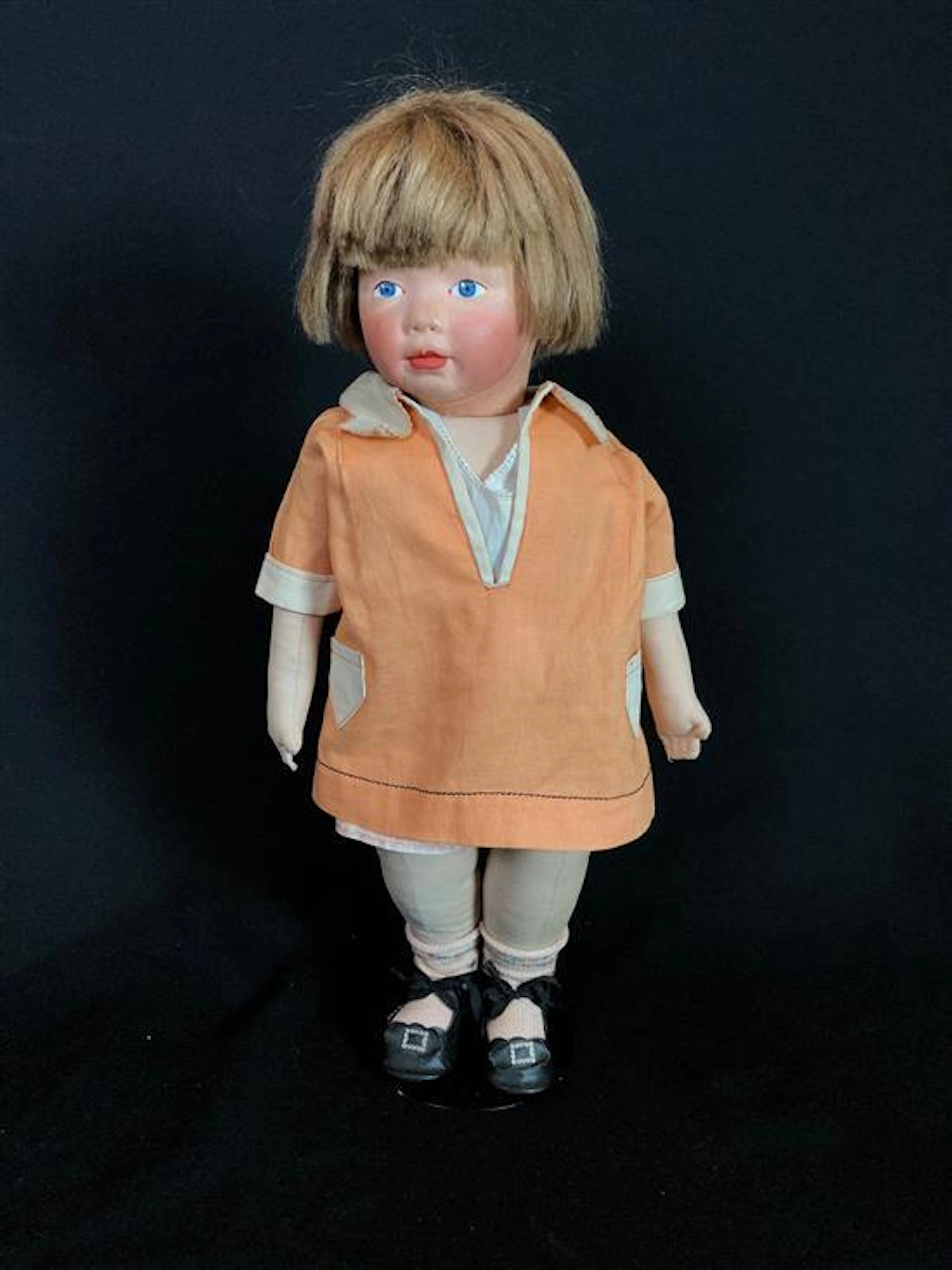 18" KAMKINS CLOTH DOLLY IN LIKELY ORIGINAL OUTFIT