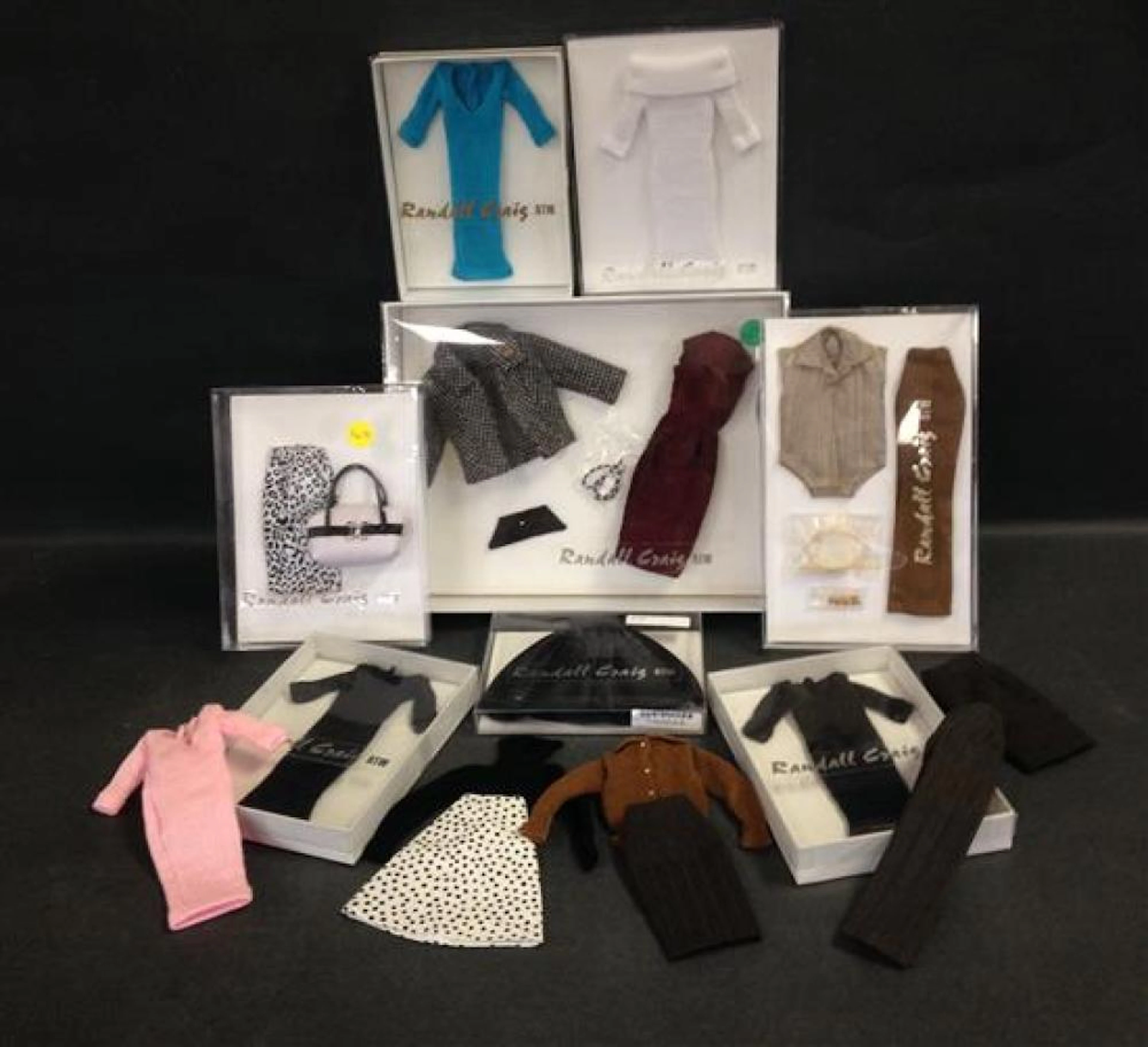 (13) RANDALL CRAIG RTW DOLL FASHIONS; PACKAGED AND UNPACKAGED