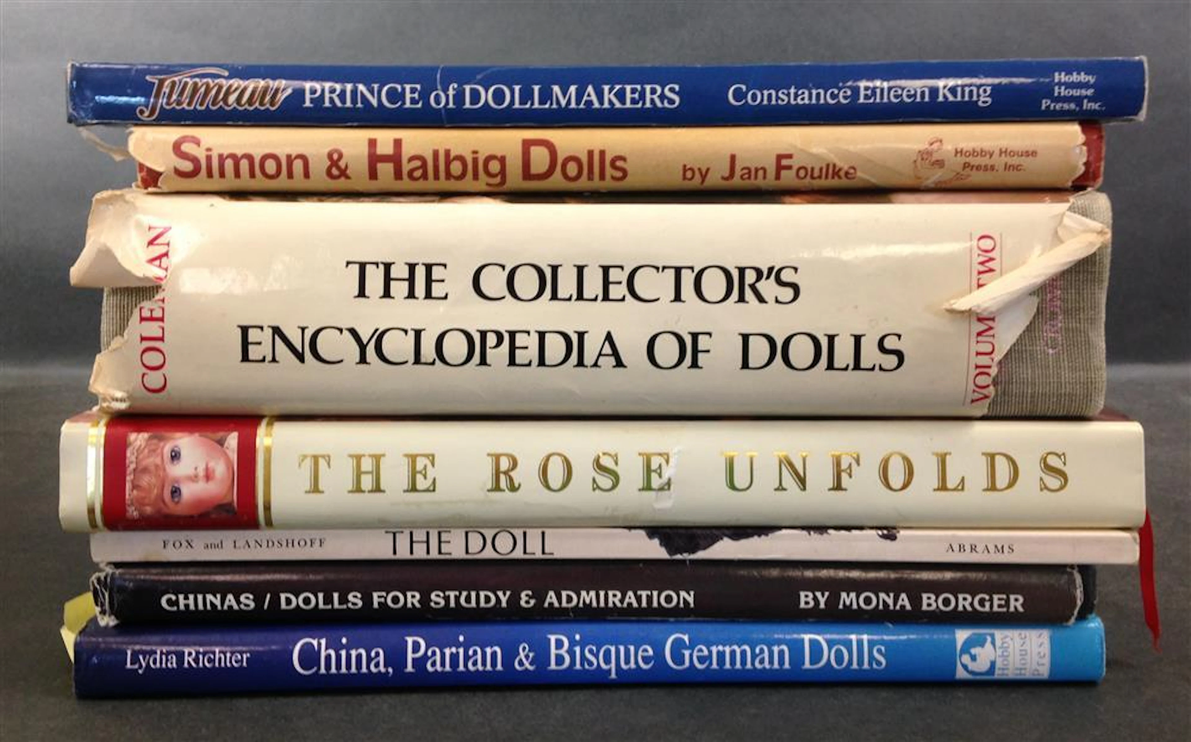 LOT OF DOLL REFERENCE BOOKS INCLUDING "THE DOLL" THE SHORTER EDITION
