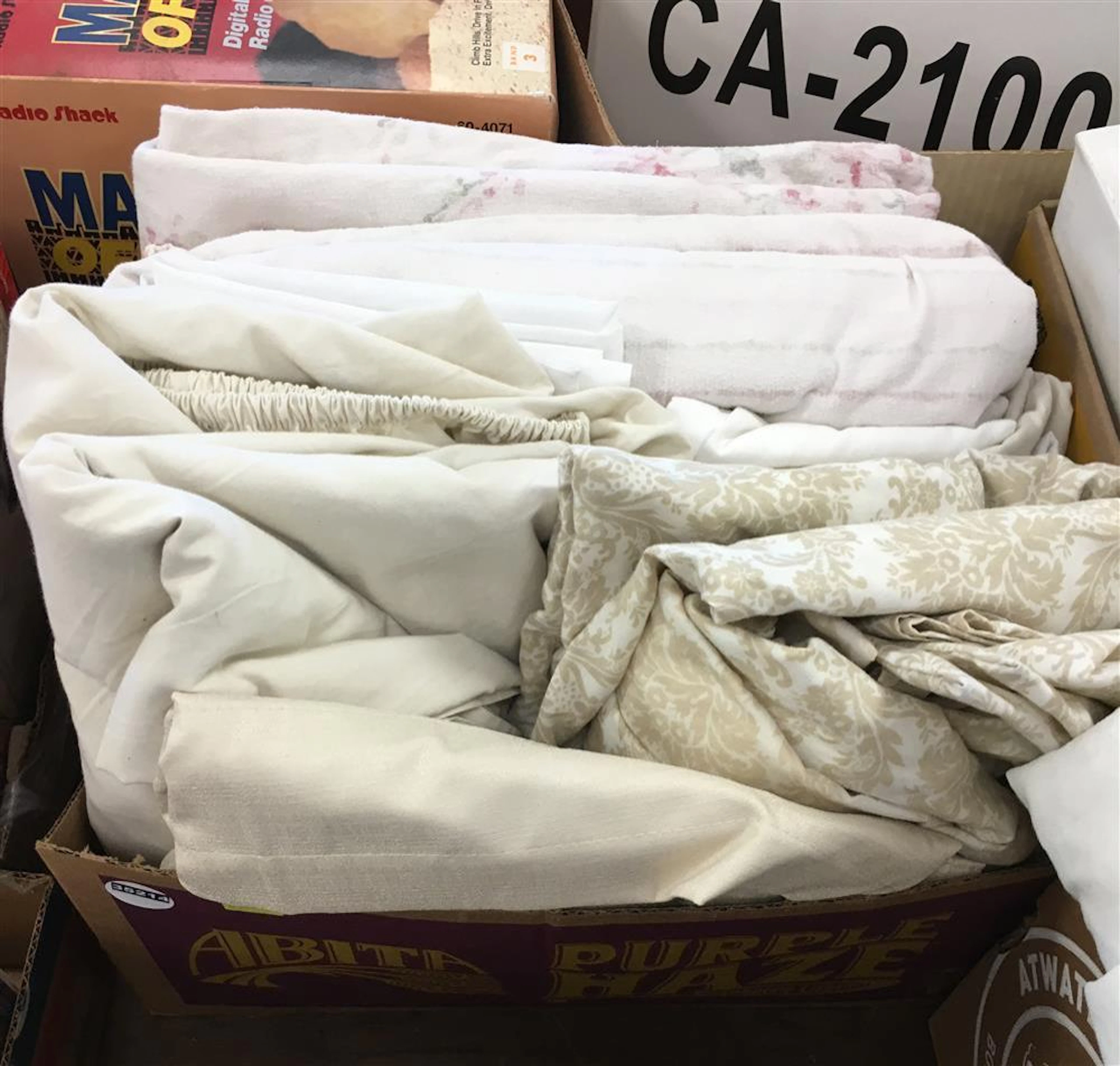 3 BOX LOTS WITH COMFORTER
