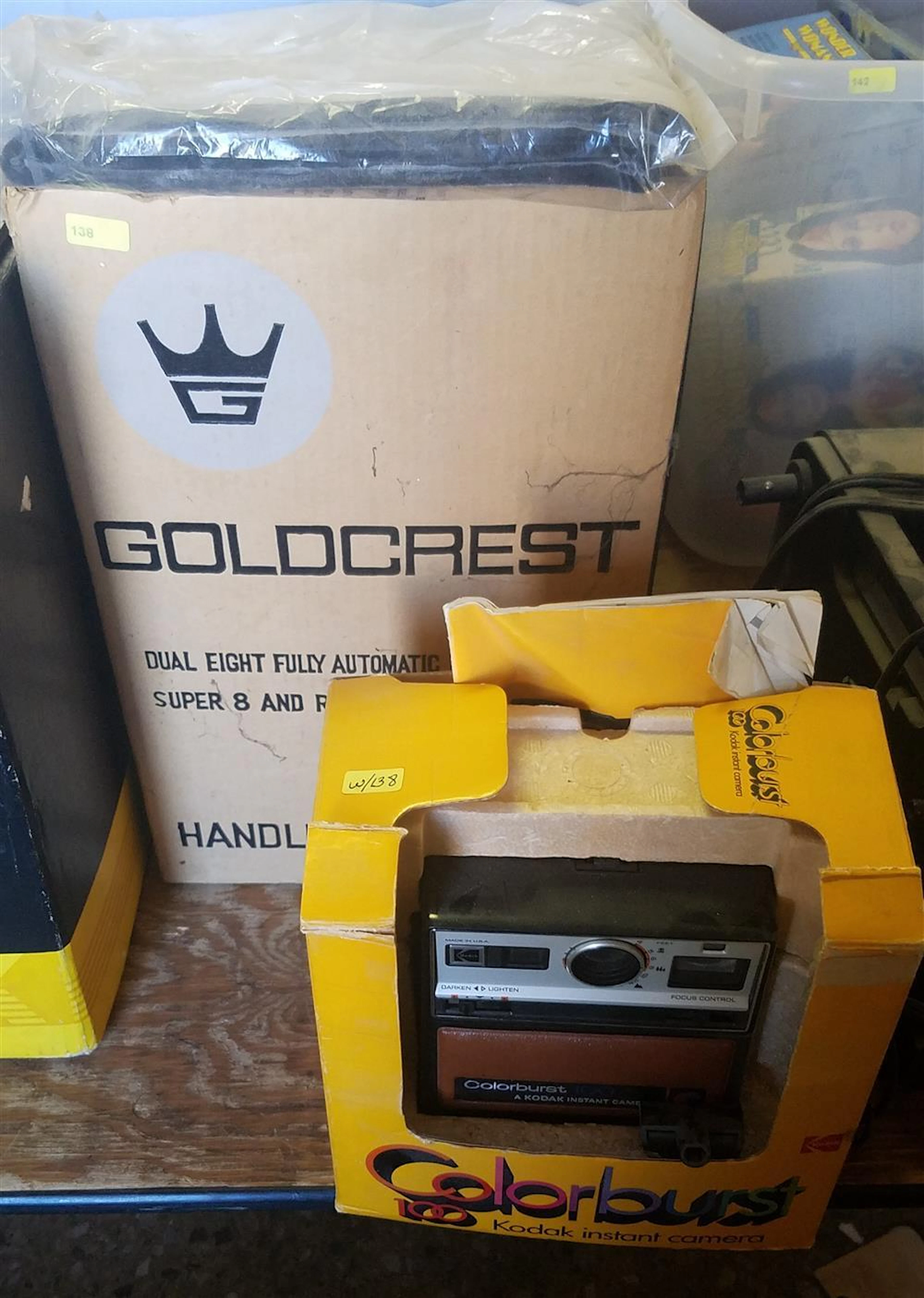 COLORBURST 100 KODAK INSTANT CAMERA, GOLD CREST AUTOMATIC PROJECTOR