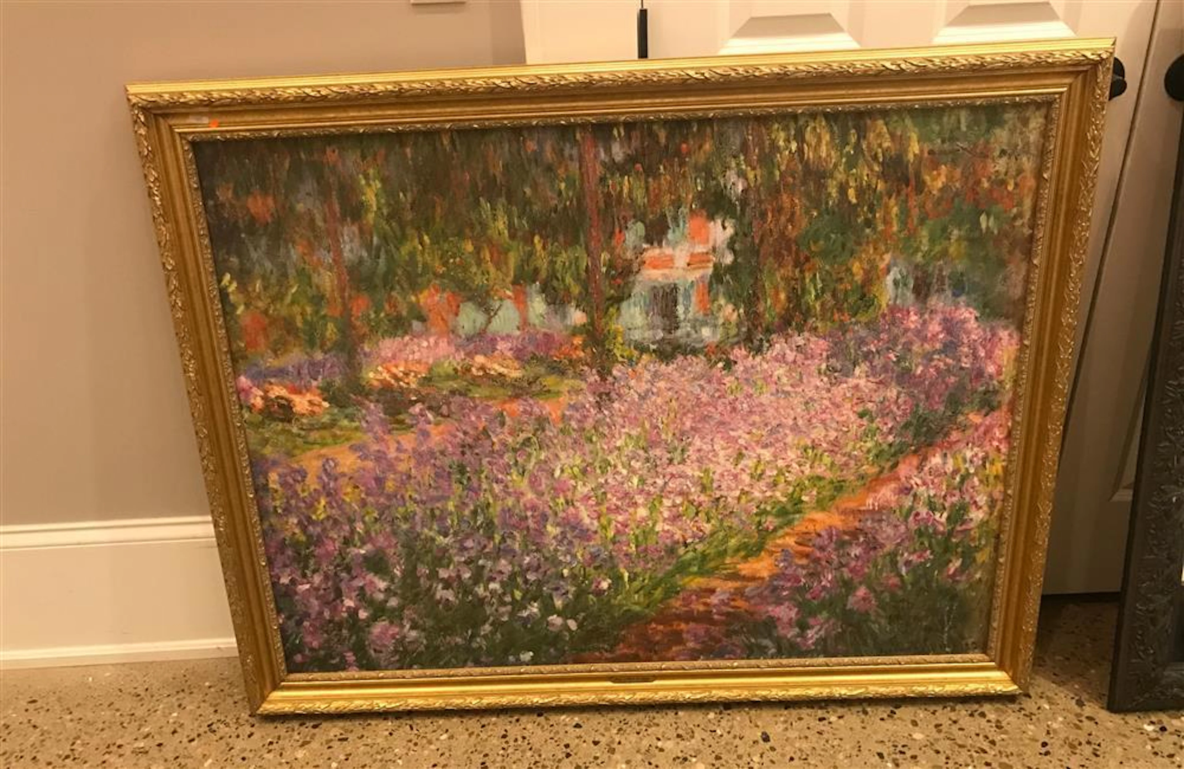 LARGE CAMILLE PISSARO TEXTURED PRINT IN FRAME