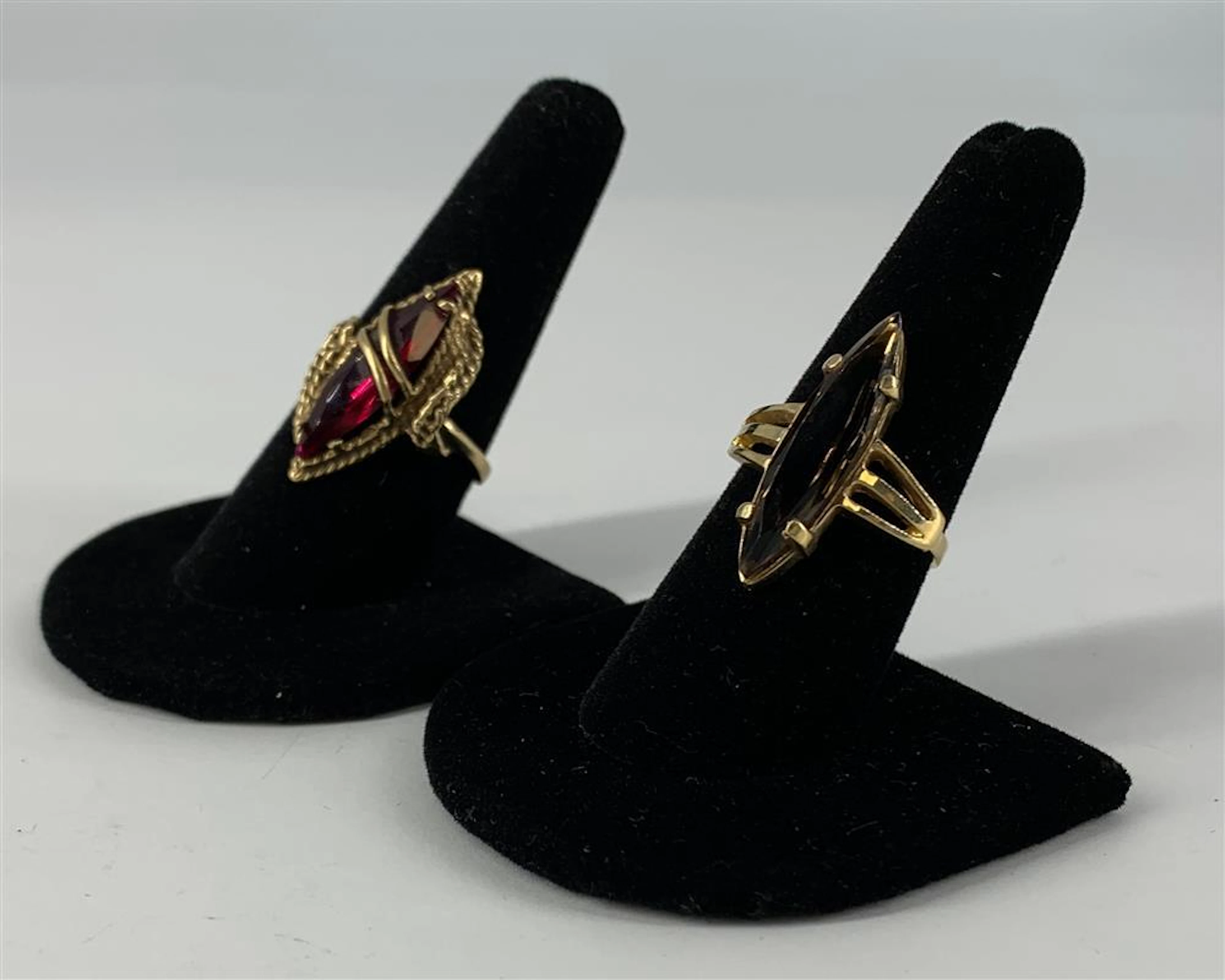 TWO 14KT YELLOW GOLD RINGS