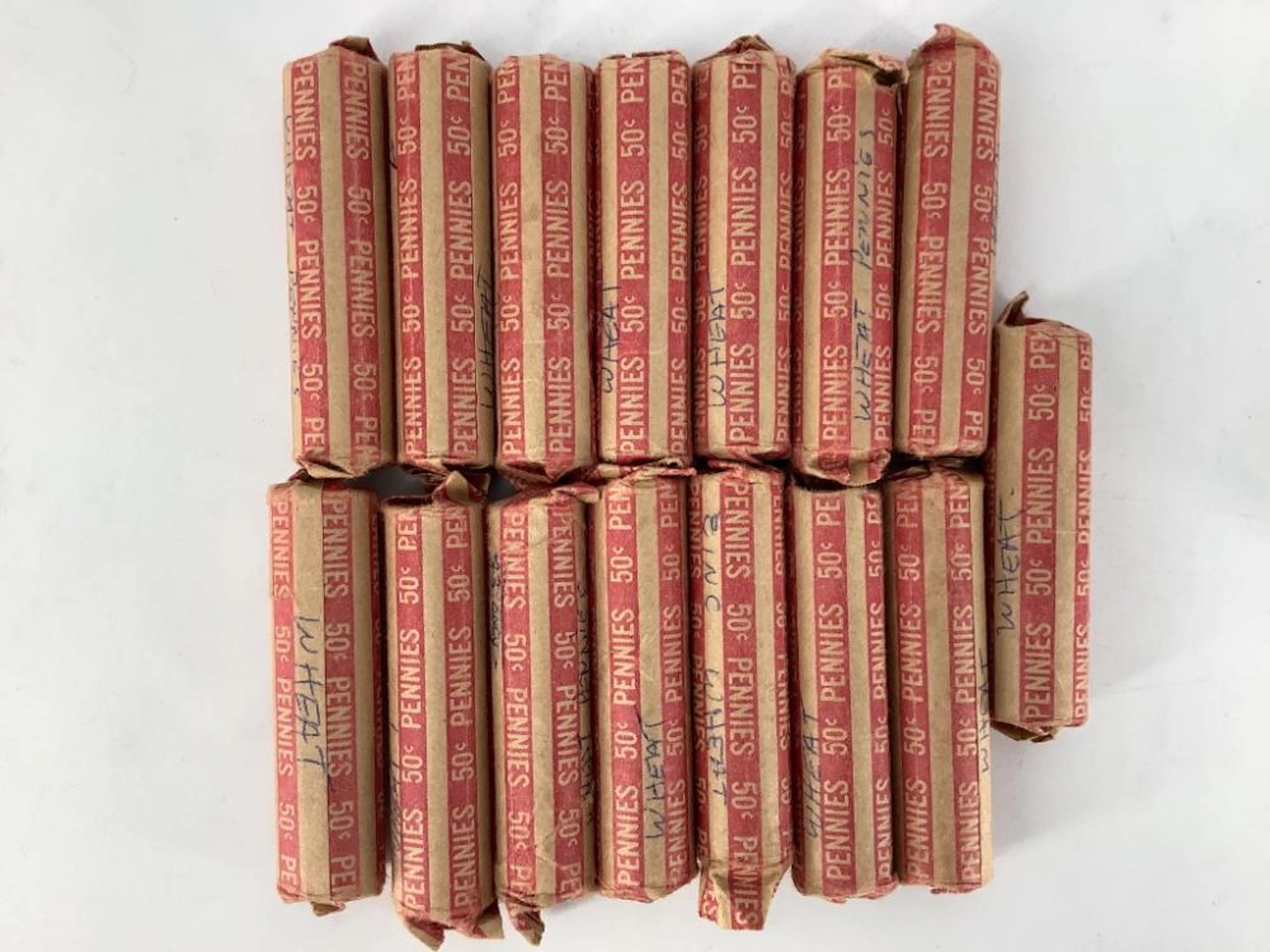 750 U.S. Pennies in Rolls