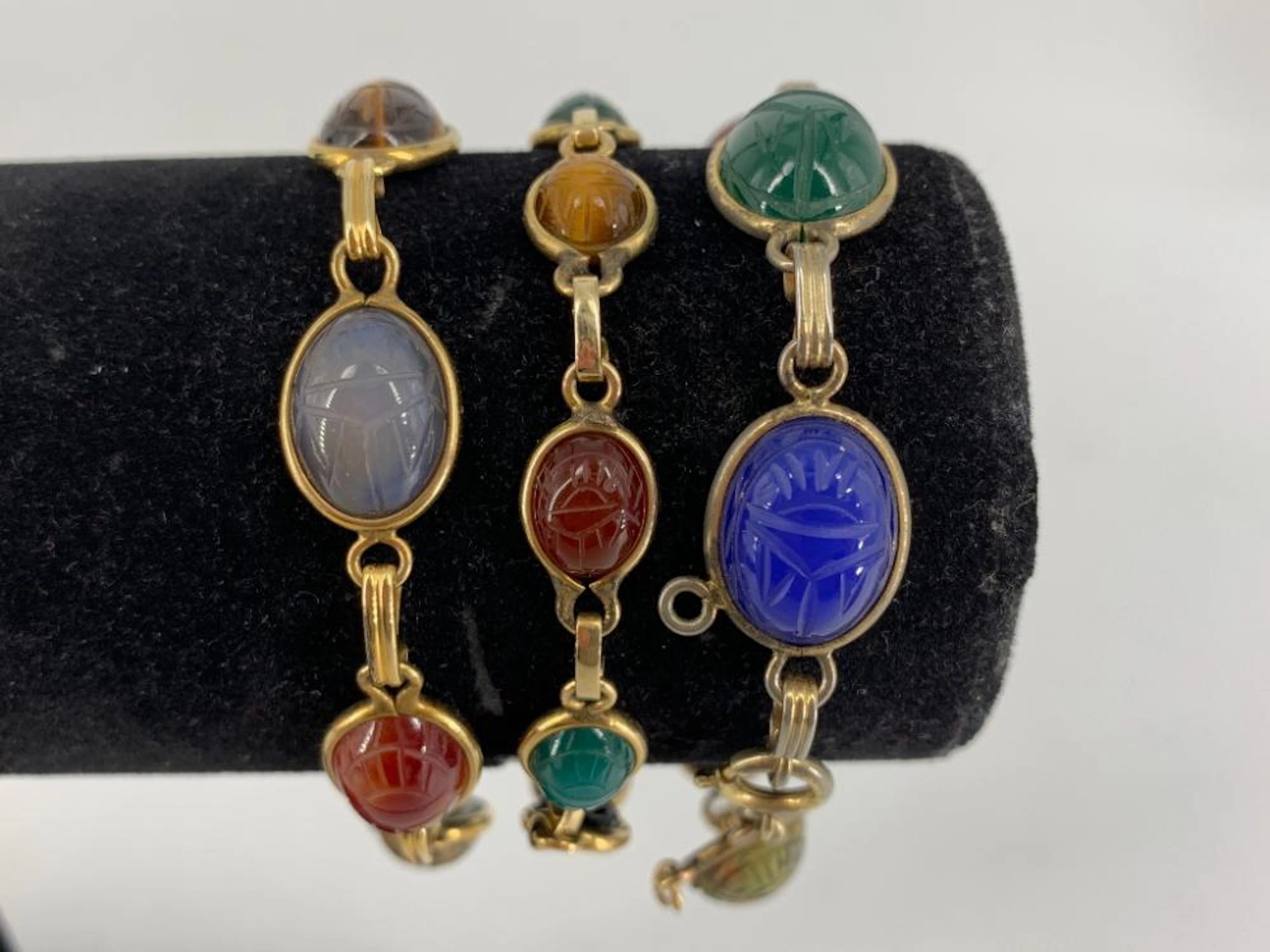 Three Scarab Bracelets