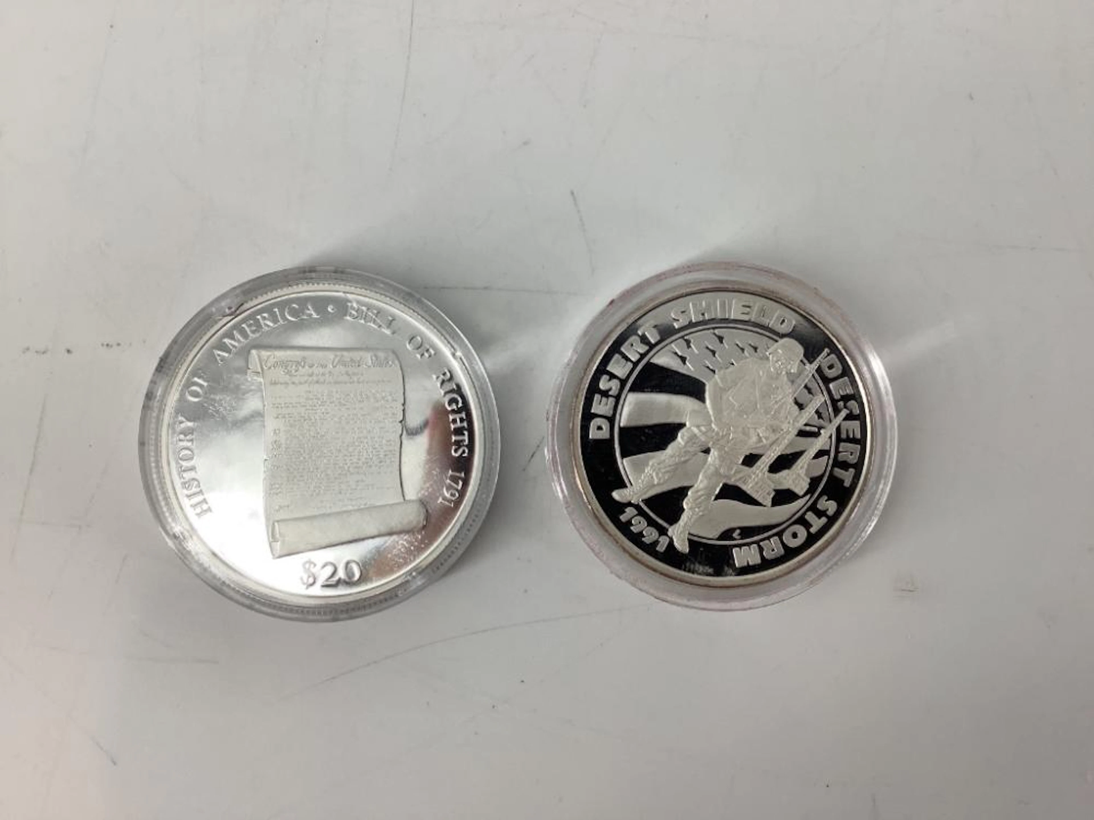 Silver Round and Liberian Silver Coi