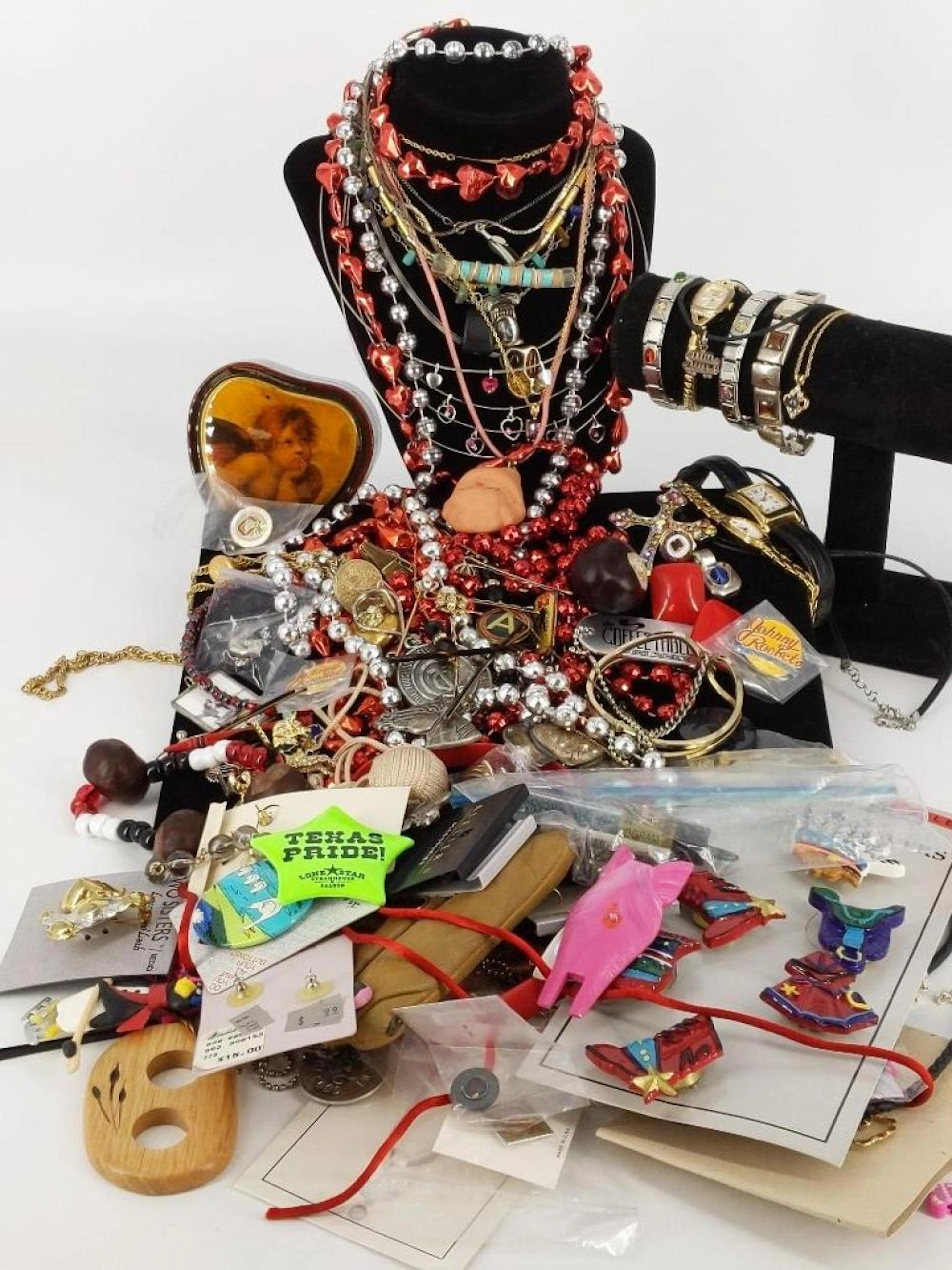 Box Lot Of Fashion Jewelry & Accessories