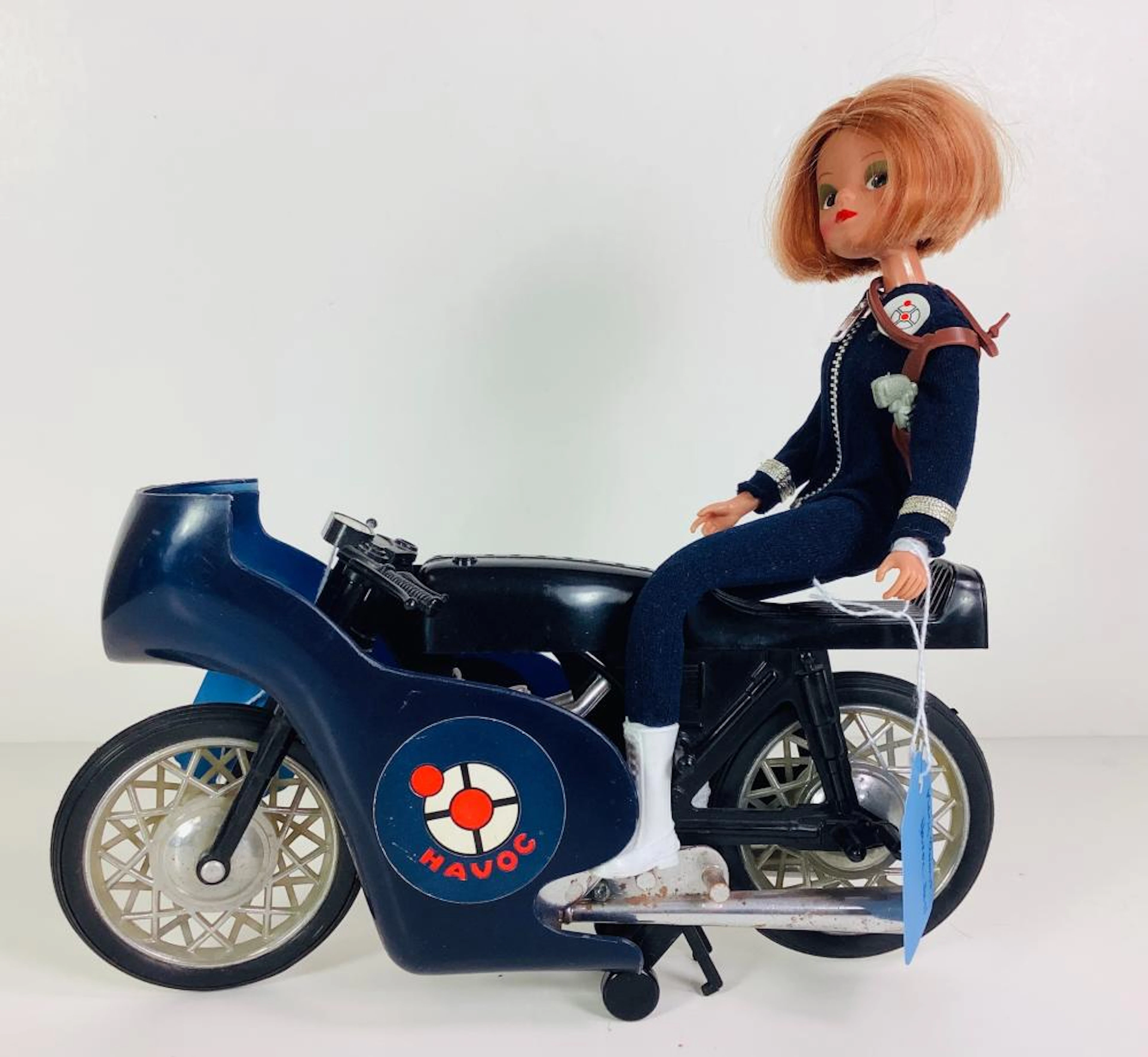 9 1/2" Mary Quant Havoc Doll with motorcycle.