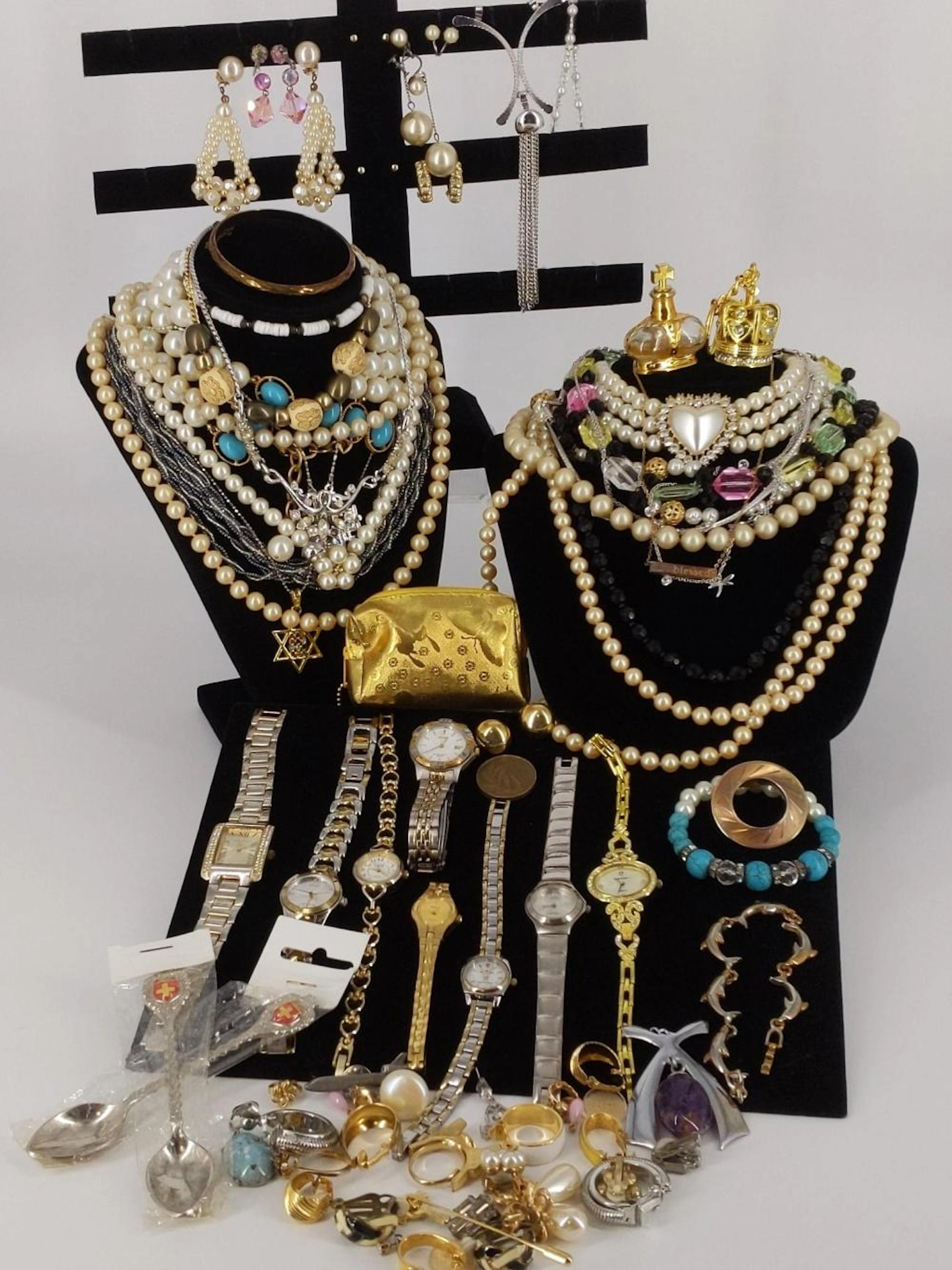 Box Lot Vintage to Modern Jewelry and Accessories