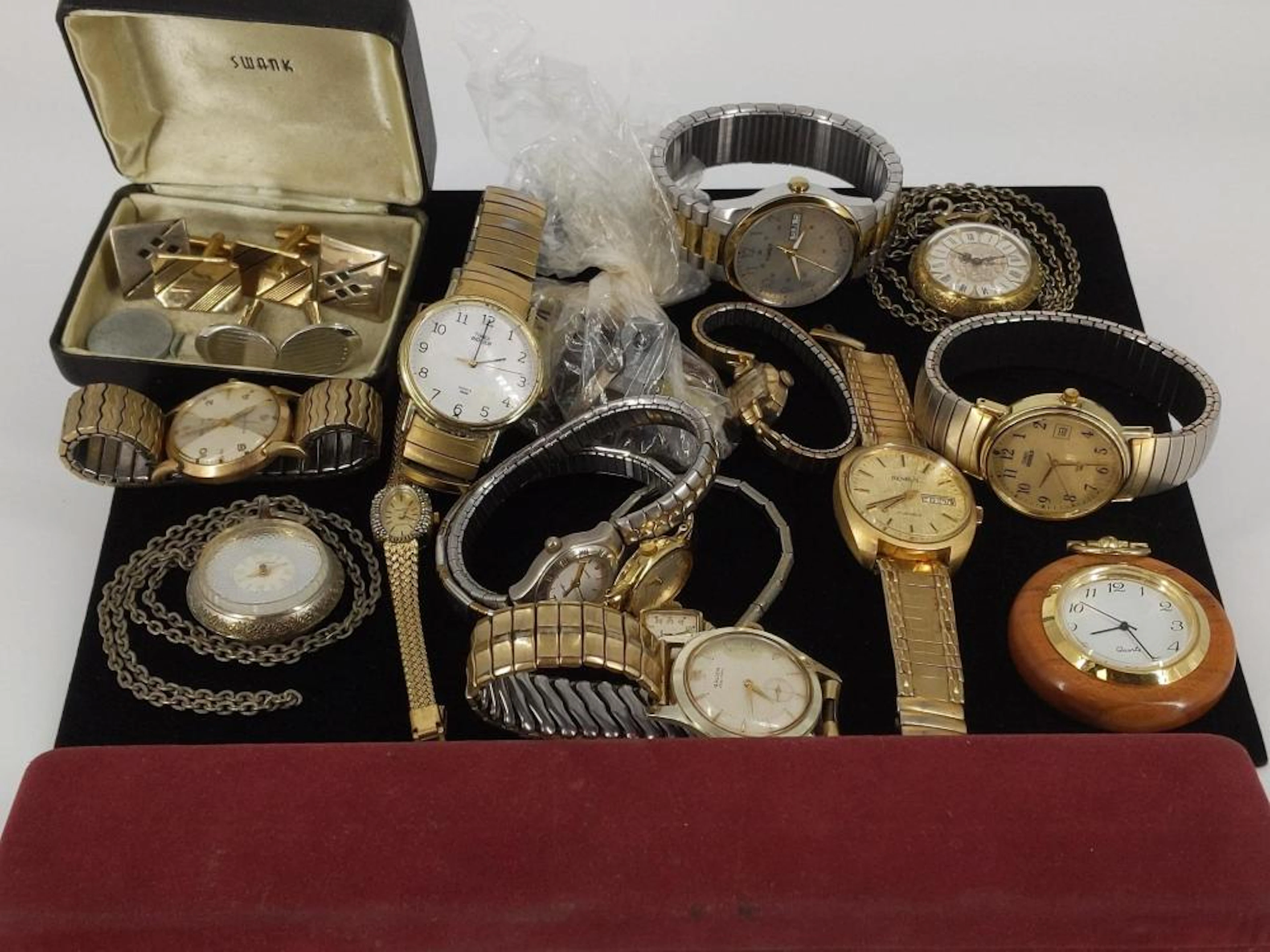 Lot of Assorted Wrist and Pocket Watches and Accessories