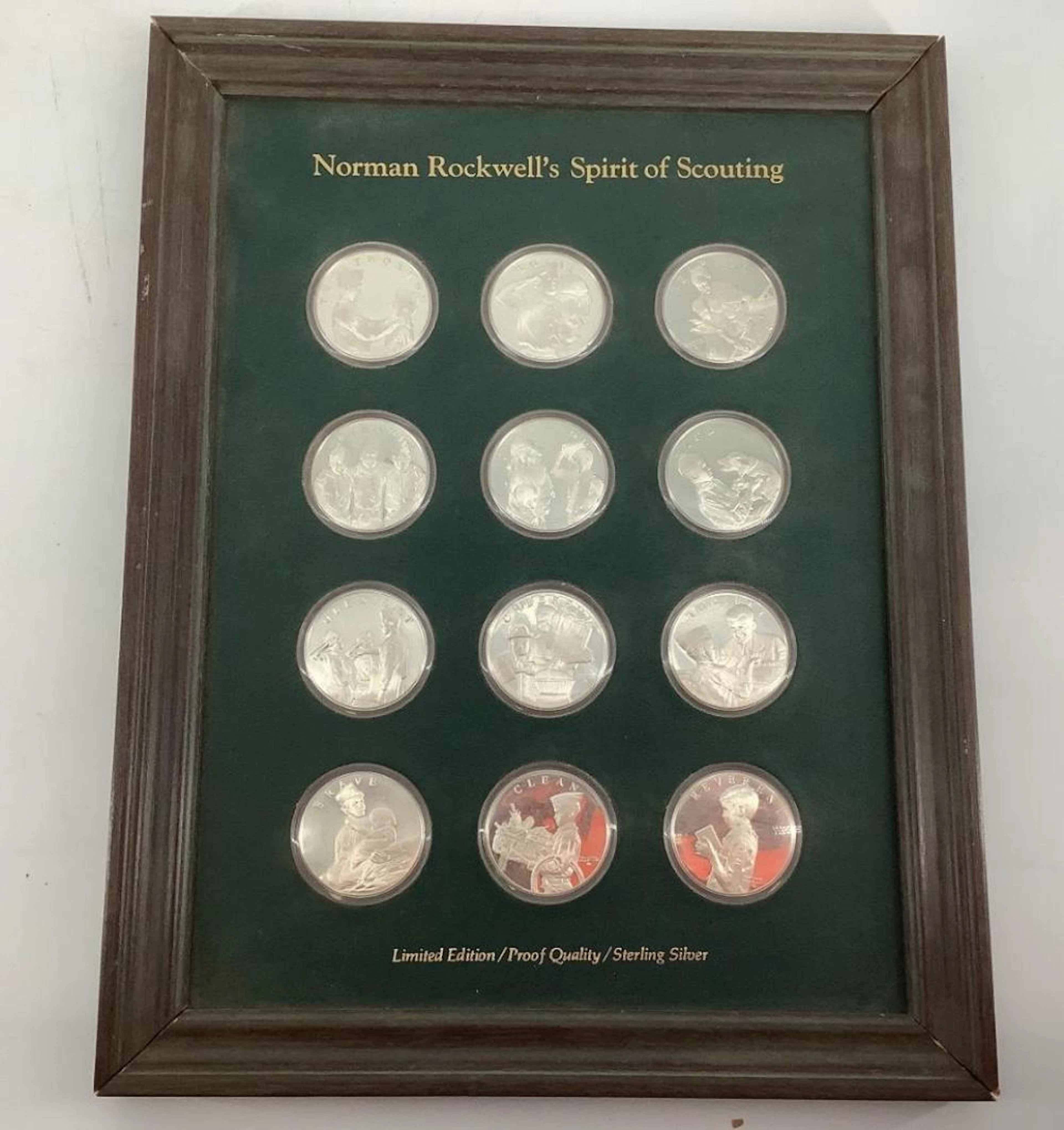 Set of Norman Rockwell 12 medallion Spirit of Scouting...