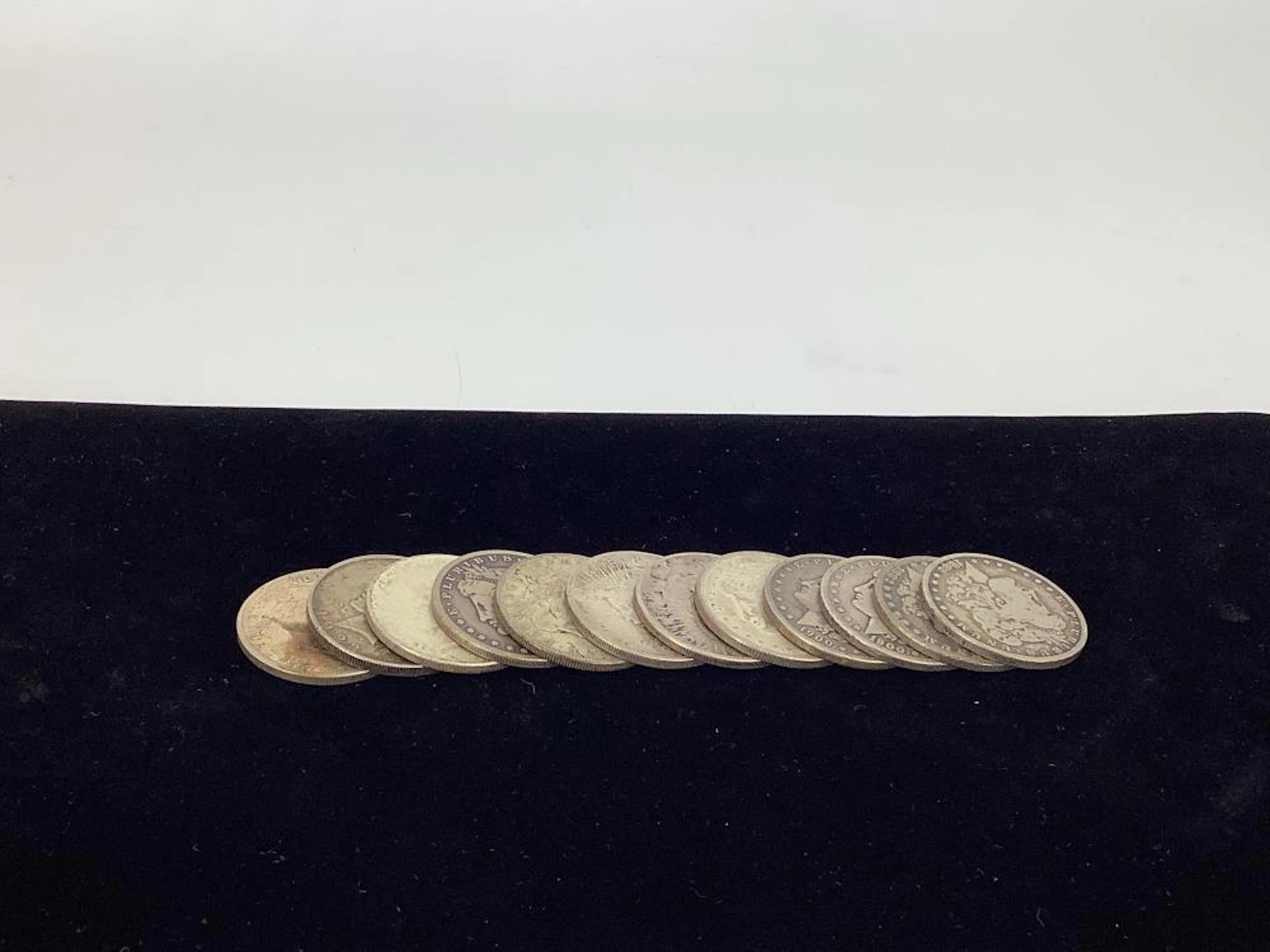 12 Assorted U.S. Silver One Dollar Coins