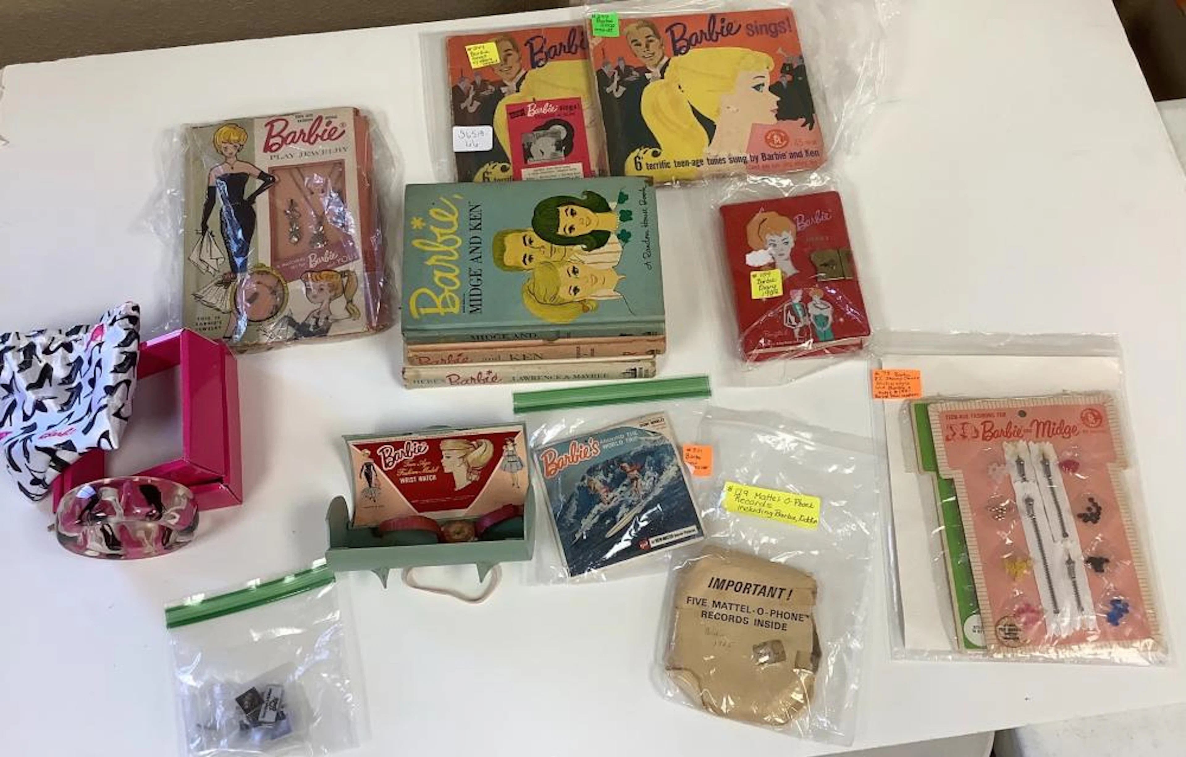 Miscellaneous Barbie lot including a Bradley Barbie Watch...