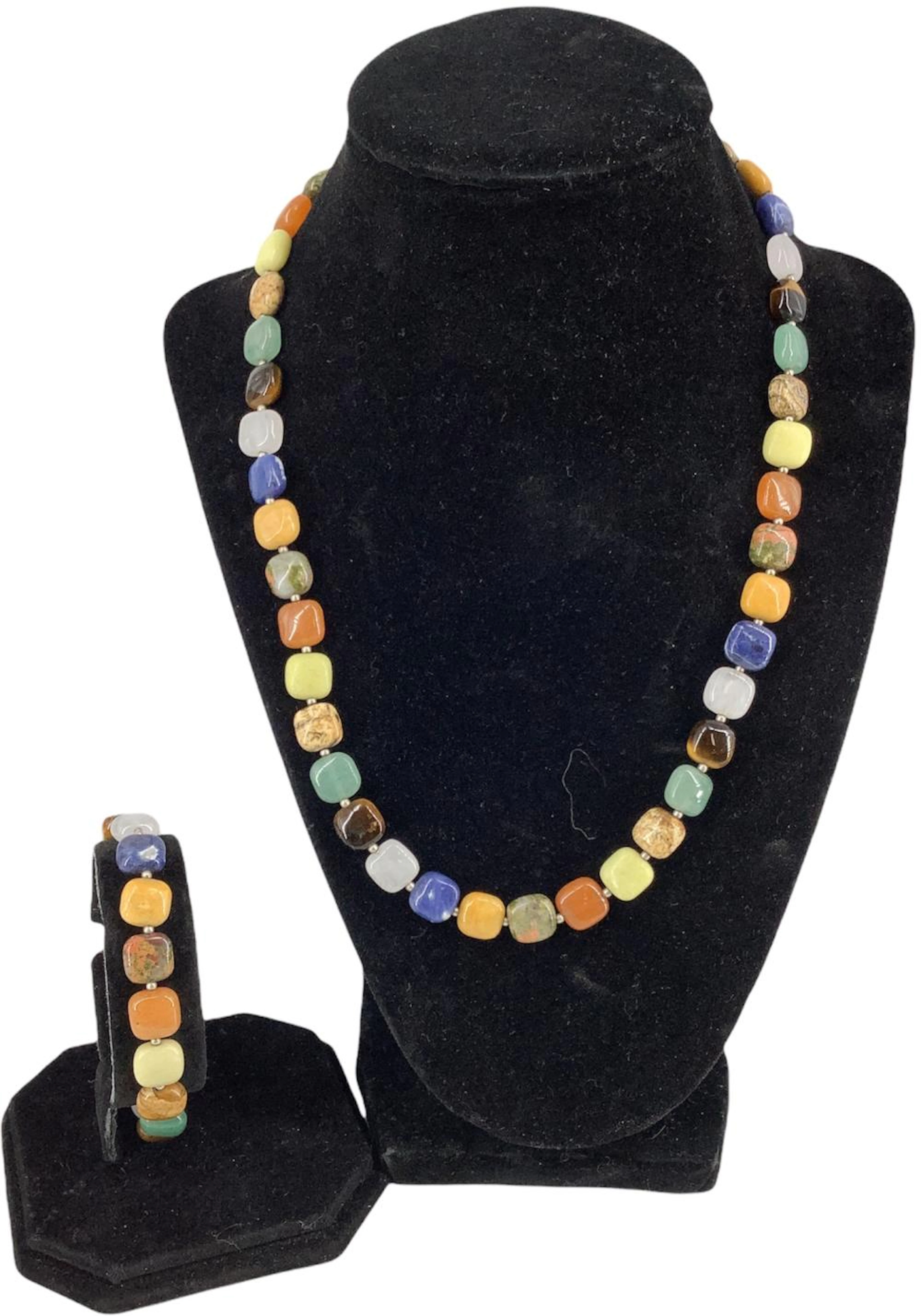 Sterling Silver & Semi-Precious Stone Jewelry Set