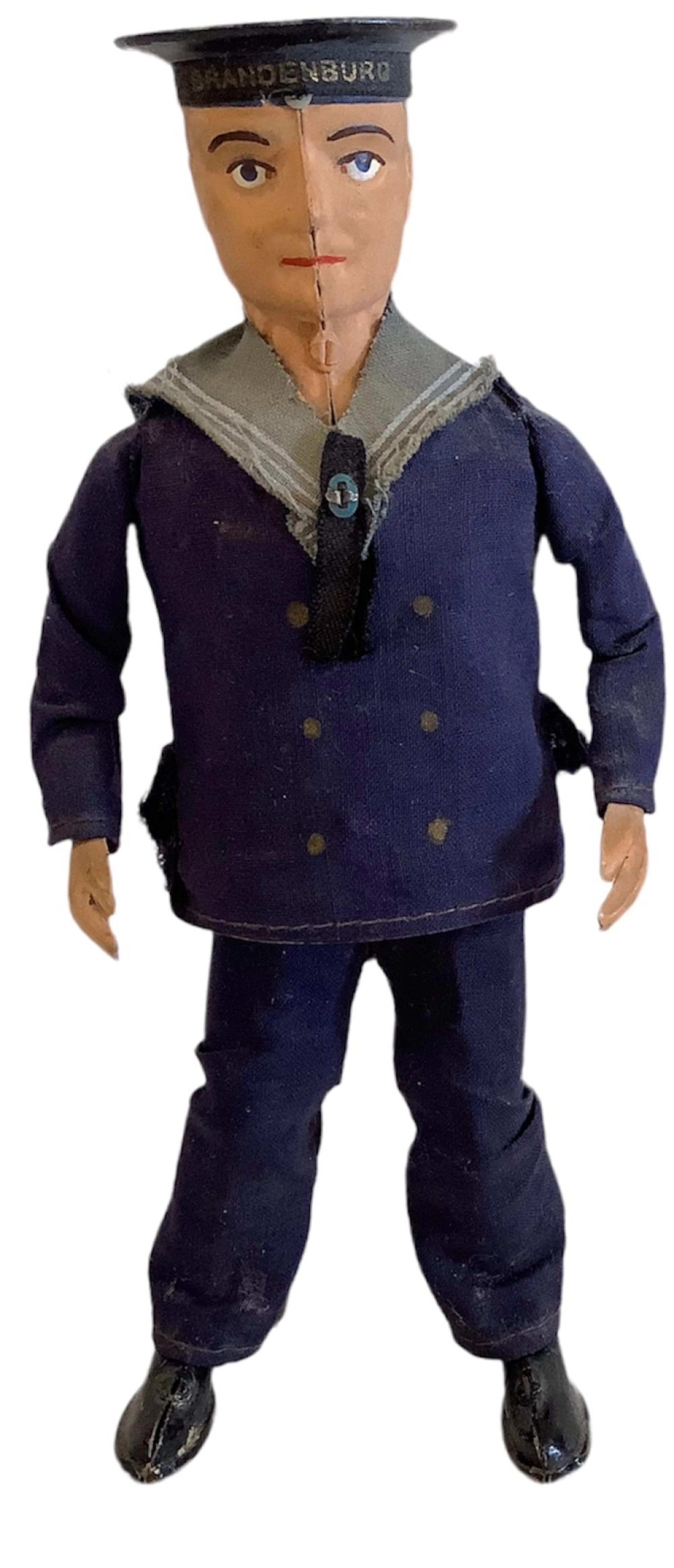 Lehman Brandenburg ?Dancing Sailor? tin waddler toy, 7.5?h, made in Germany.