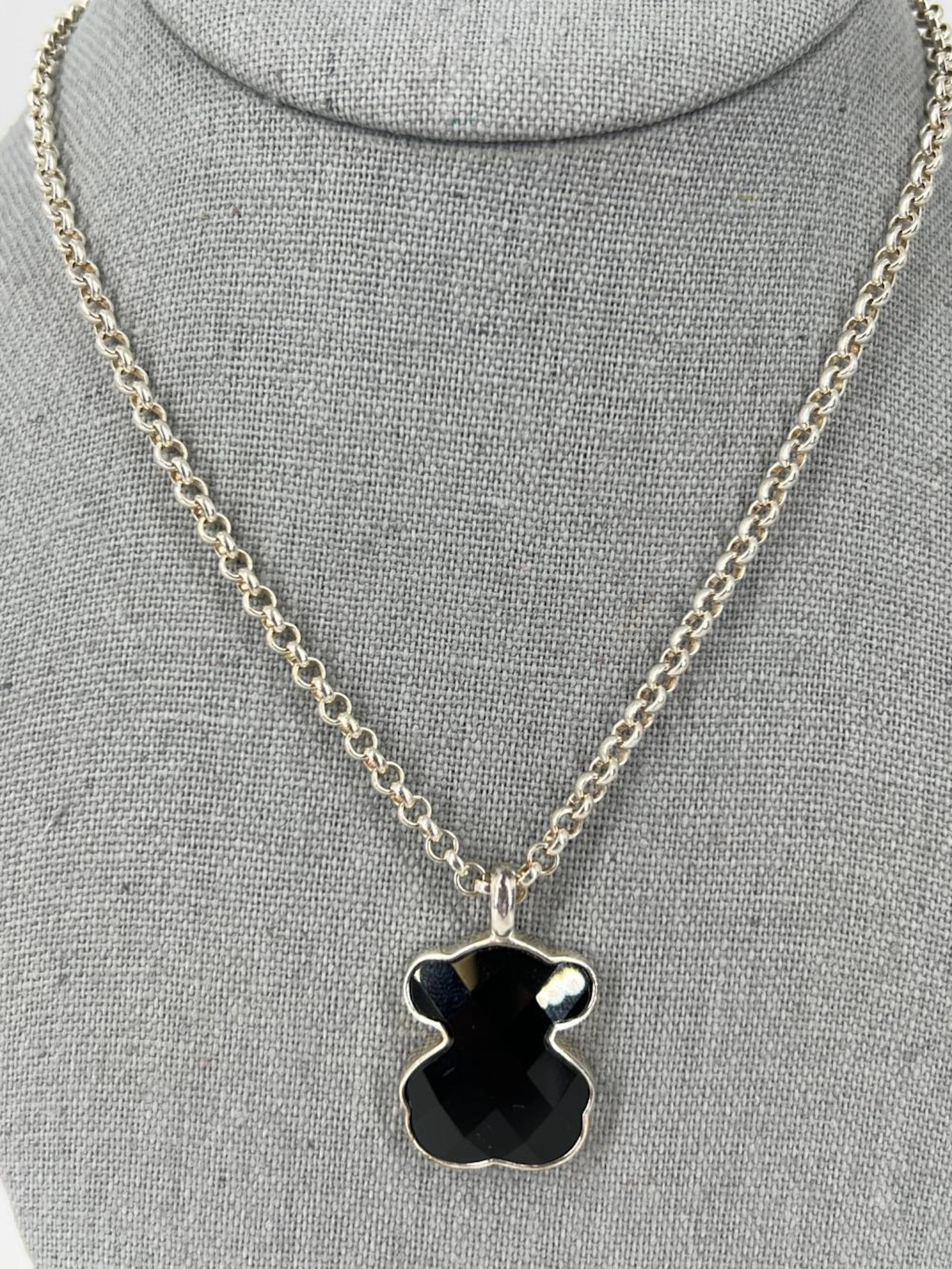 Sterling Necklace with Onyx Koala Pendant