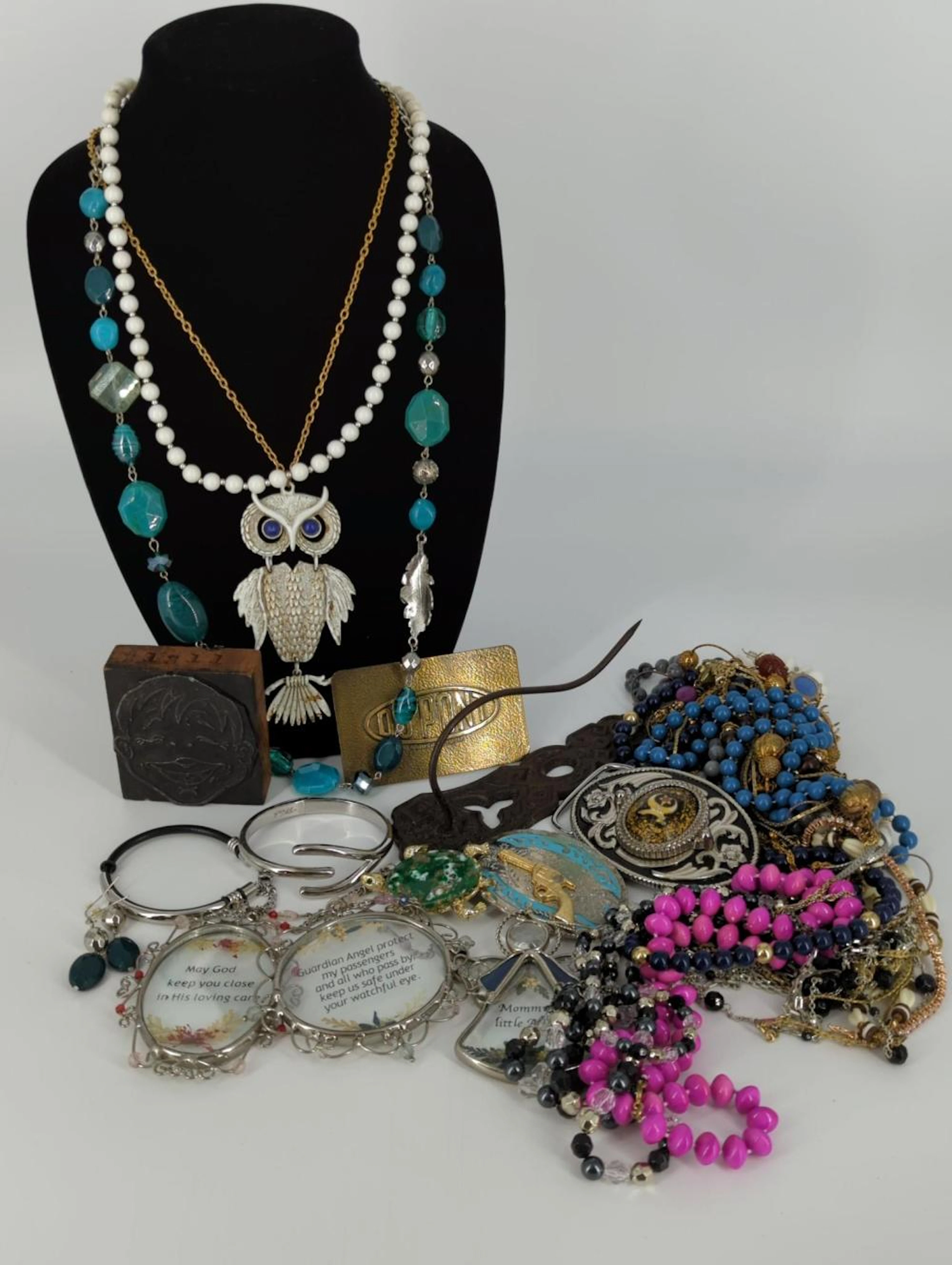 Box Lot Assorted Fashion + Costume Jewelry & Accessories