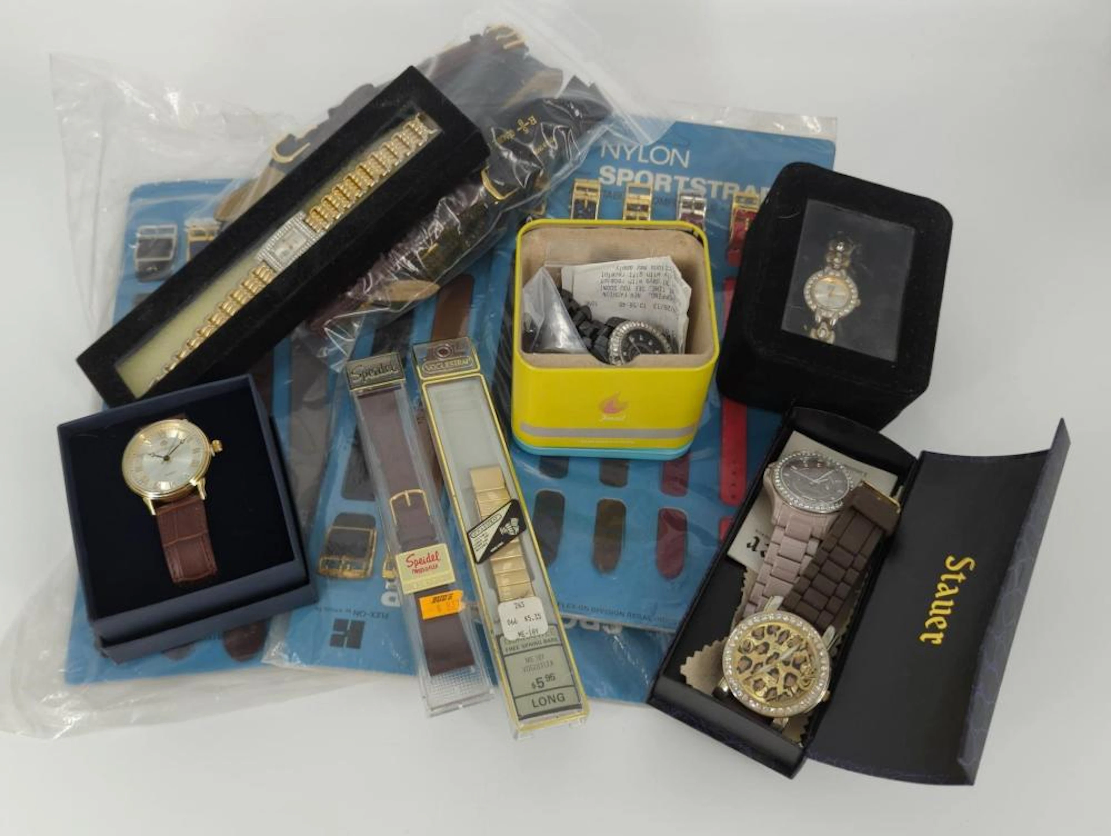 Lot of Watch Bands and Wrist Watches