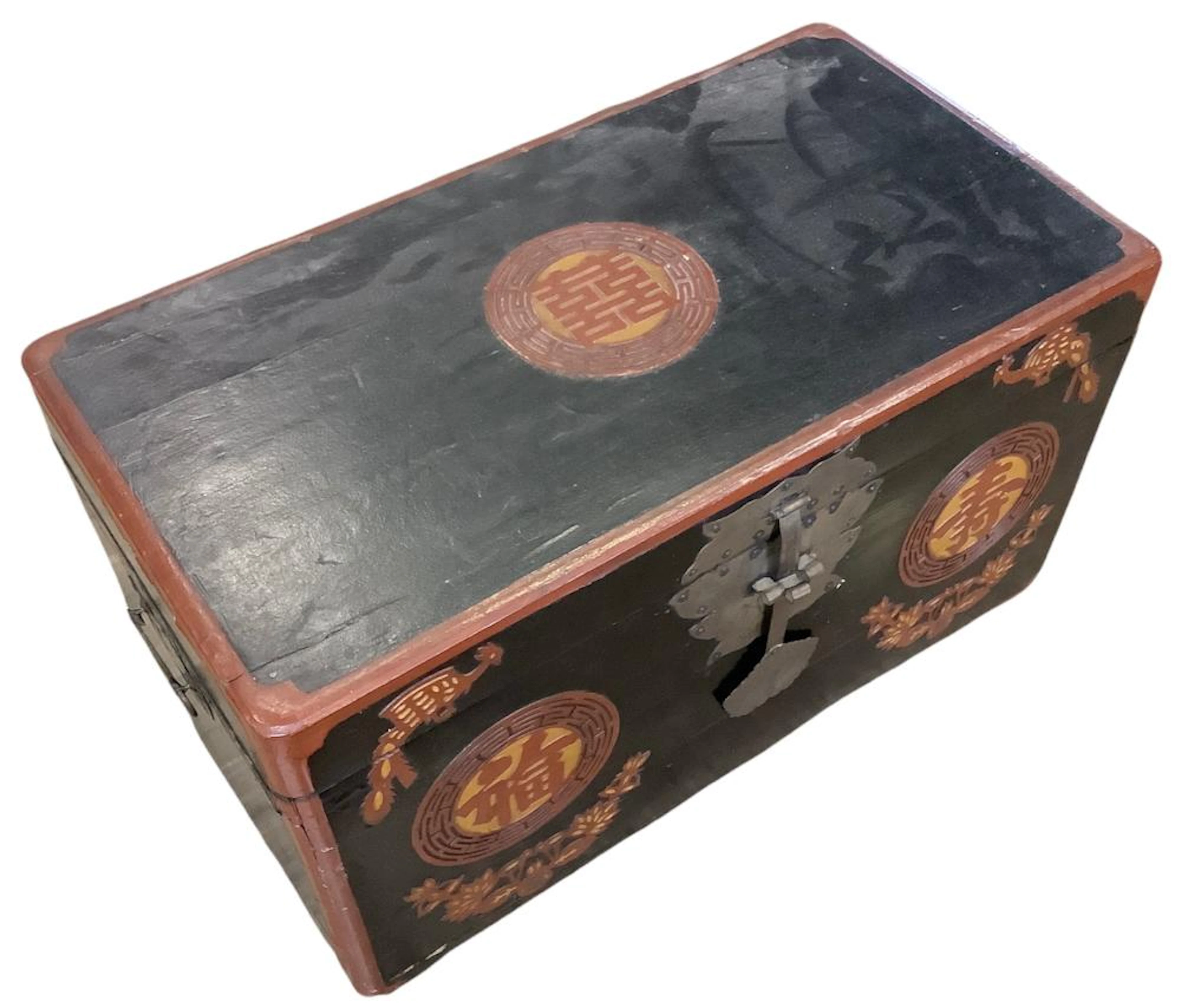 Asian painted chest, 25? x 14? x 14?