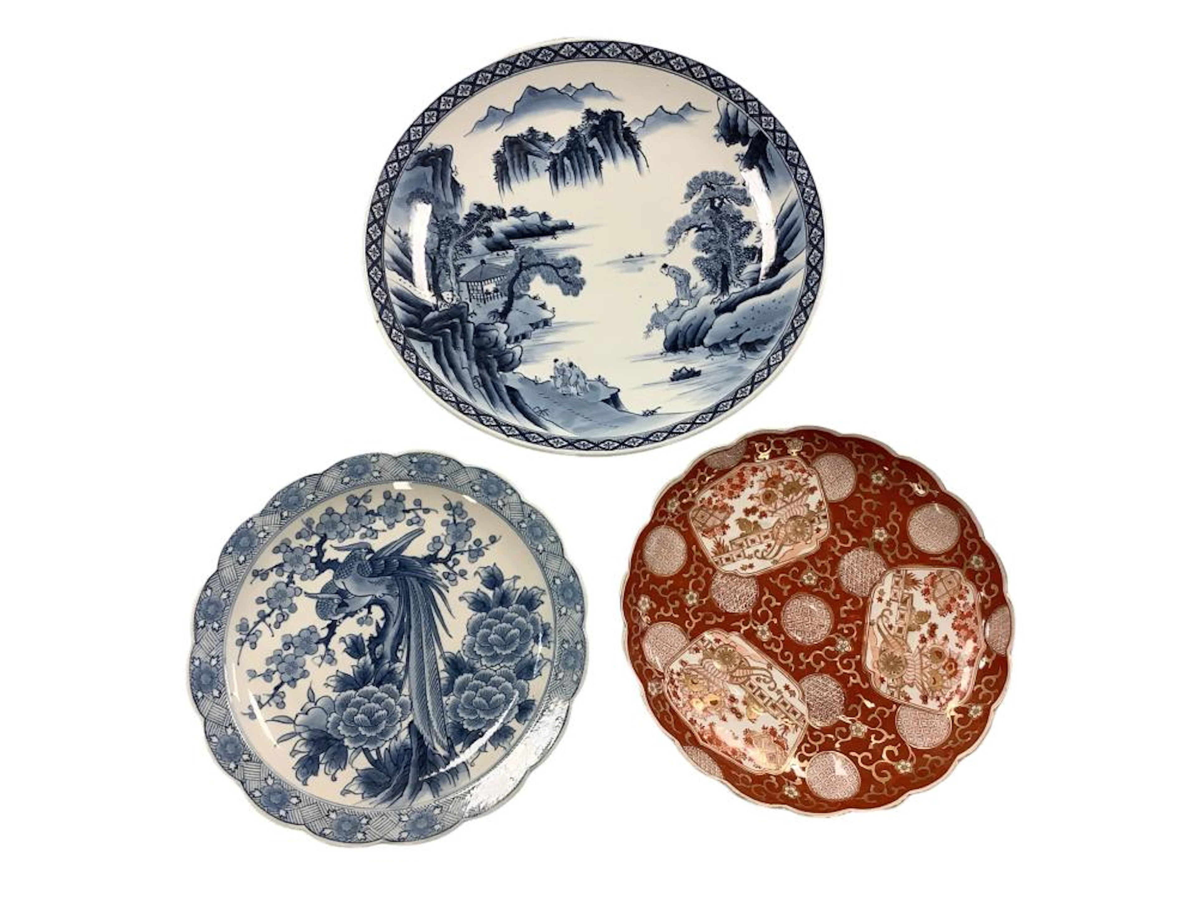 Lot of 3 Plates including a 16? diameter platter and a...