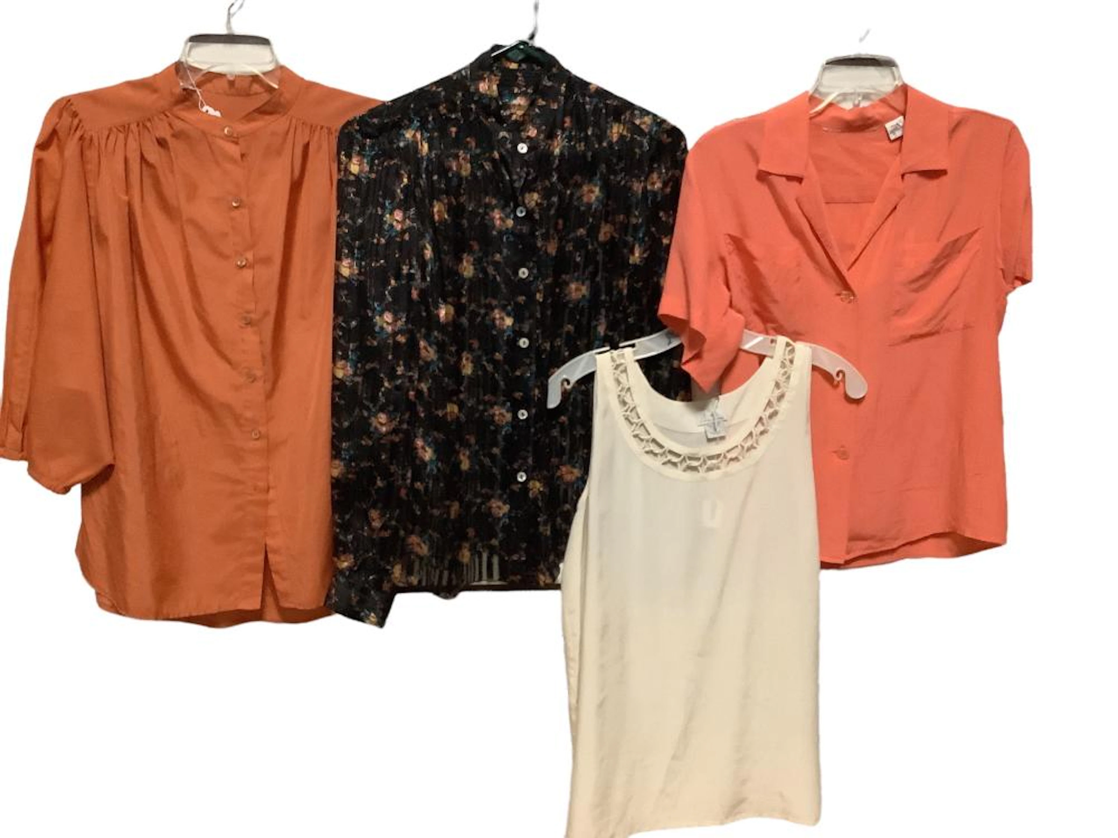 Lot of 4 Vintage lady?s silk tops