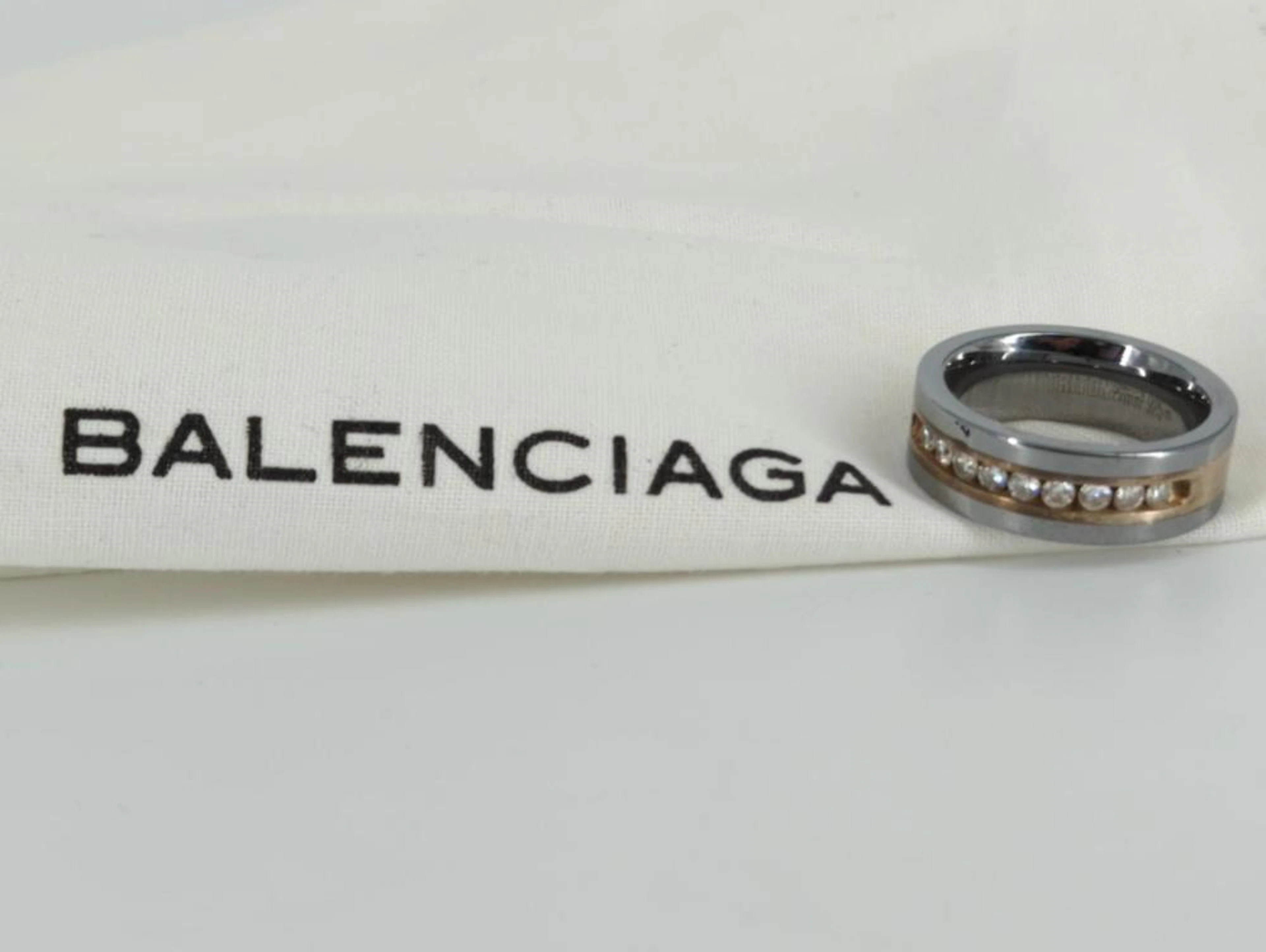 Triton Tungsten and Diamonds Line Ring + Designer Duster Bag