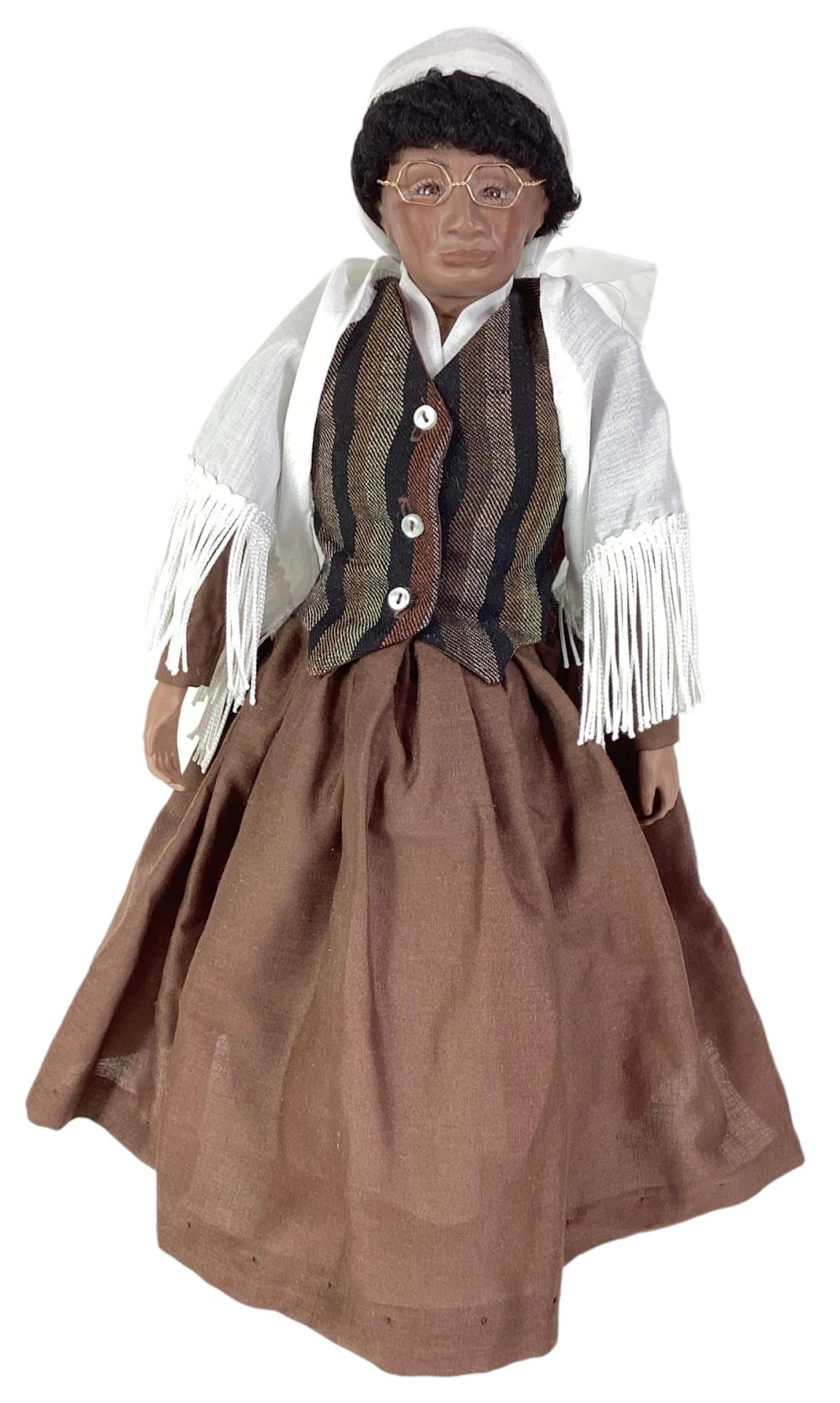 14" porcelain shoulder head doll "Sojourner Truth 1797-1883" (Slave