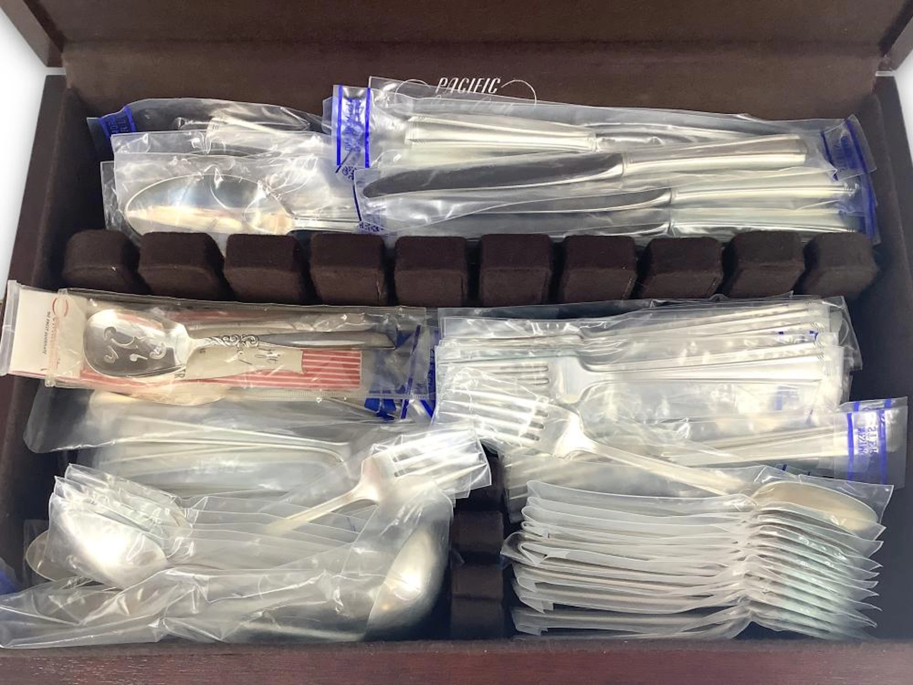 Silver and Silverplate Flatware and Serveware in Chest