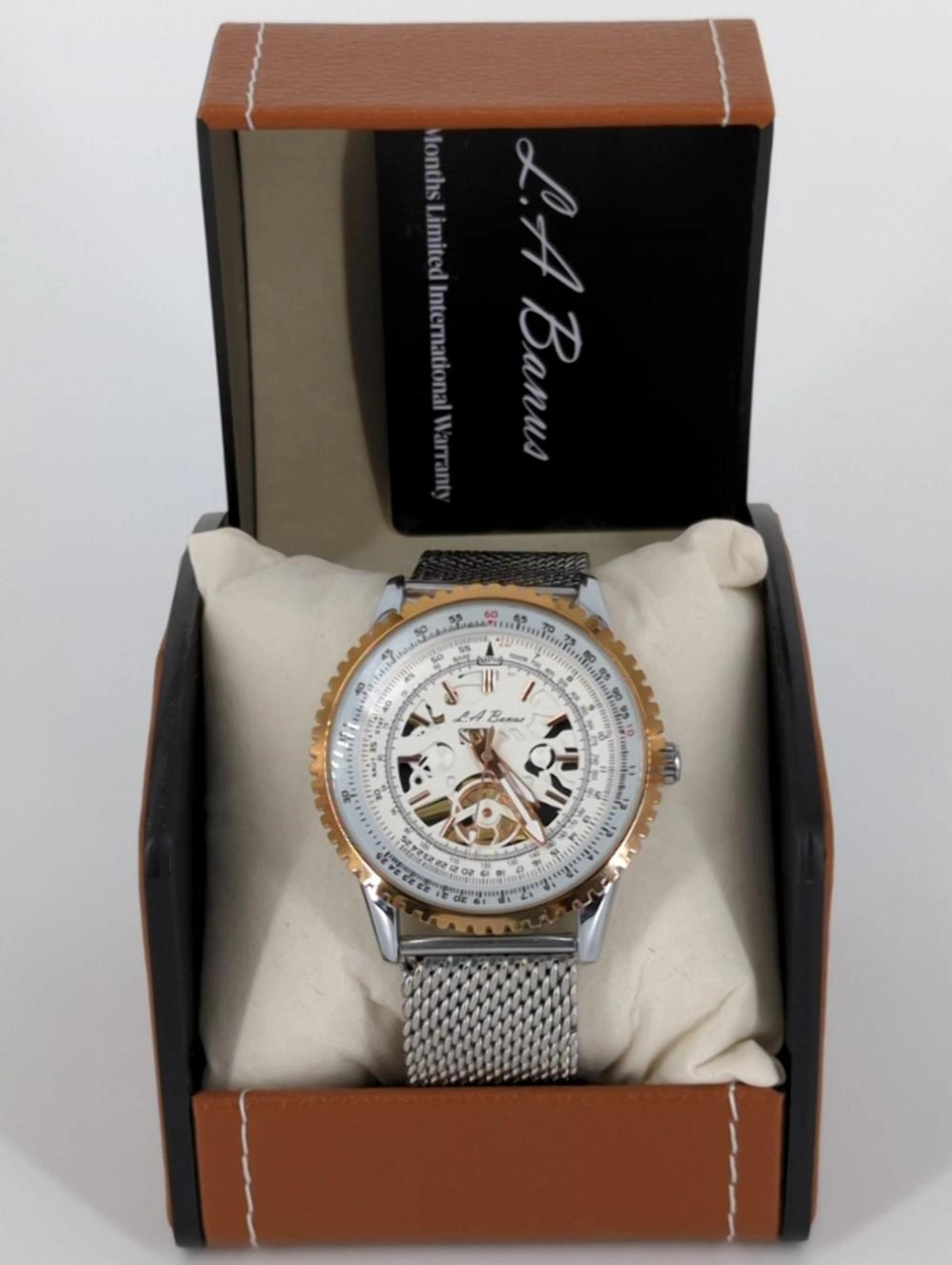L.A. Banus Men's Skeleton Dial Wrist Watch Chronograph