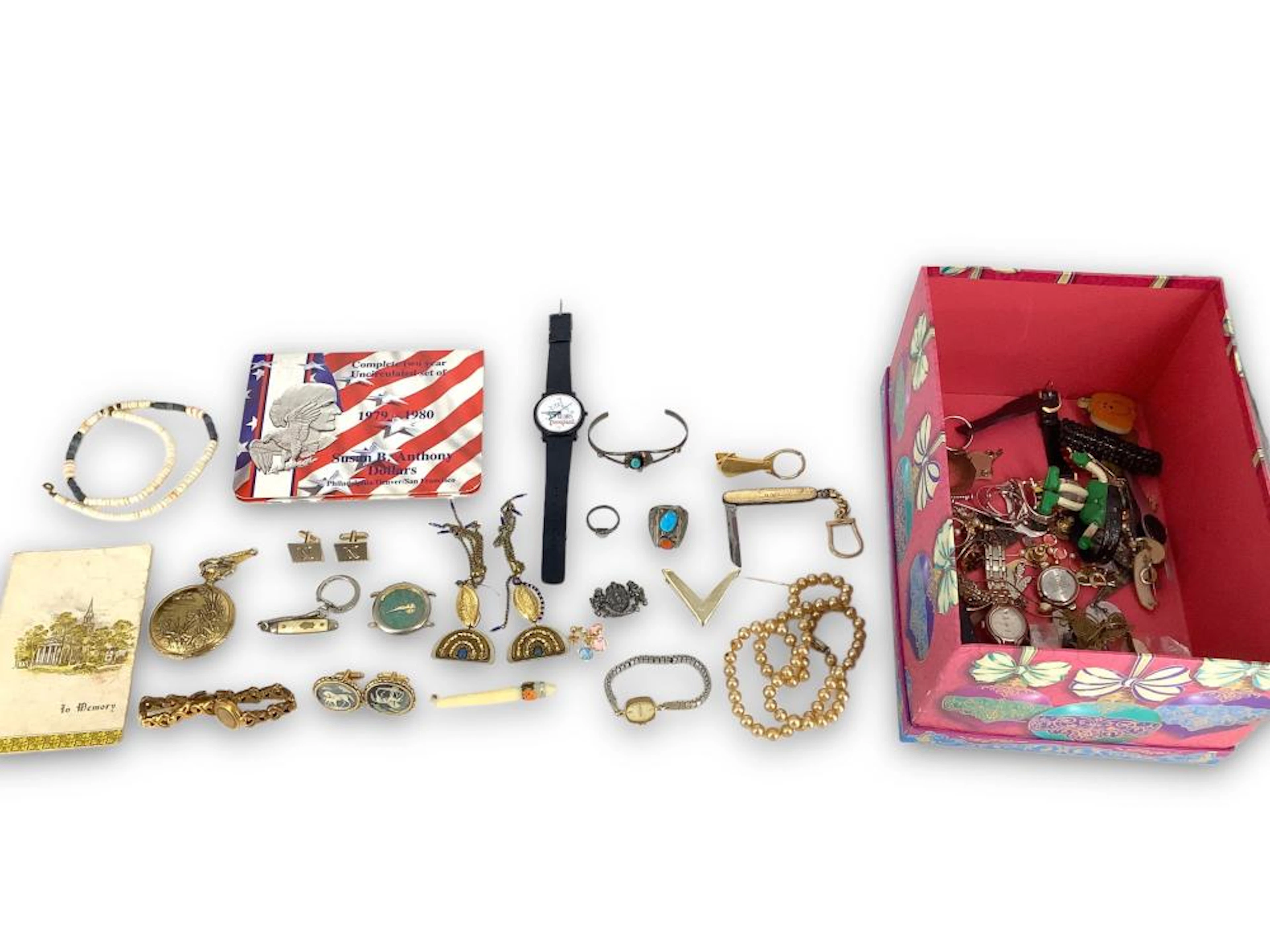 Box Lot Of Jewelry & Accessories