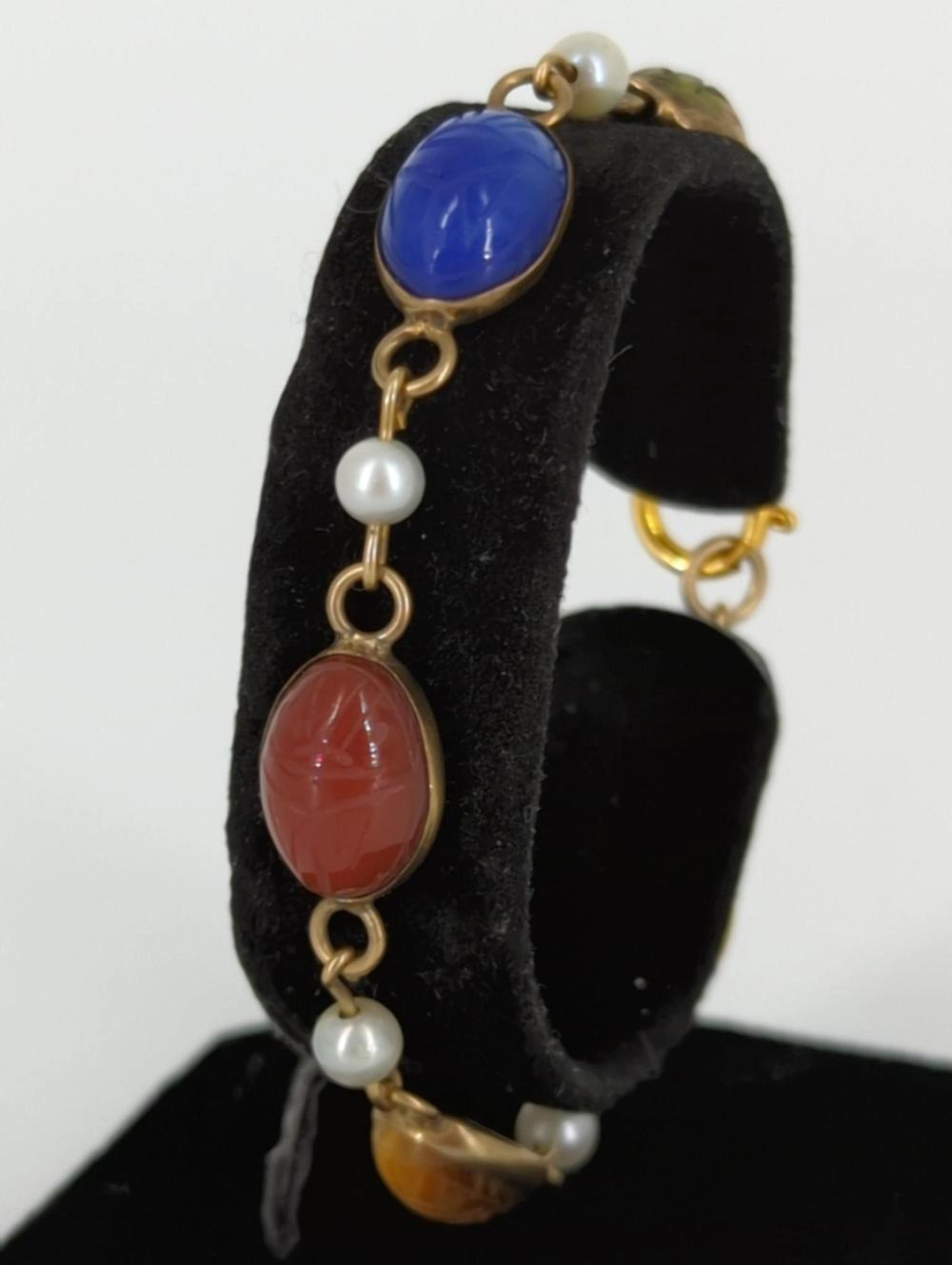 Stone Scarab Bracelet
