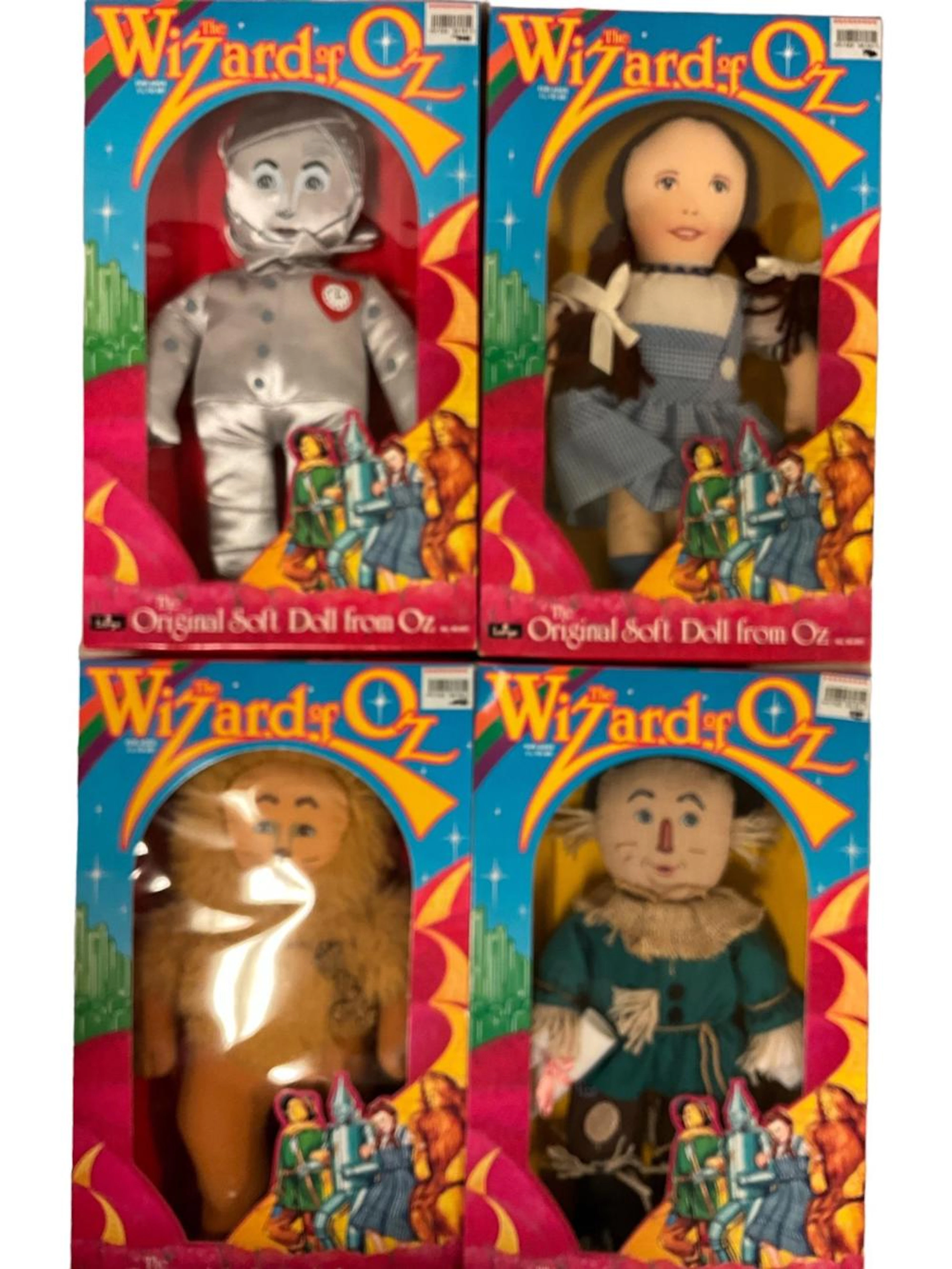 (4) Vintage THE WIZARD OF OZ Soft Dolls by Largo
